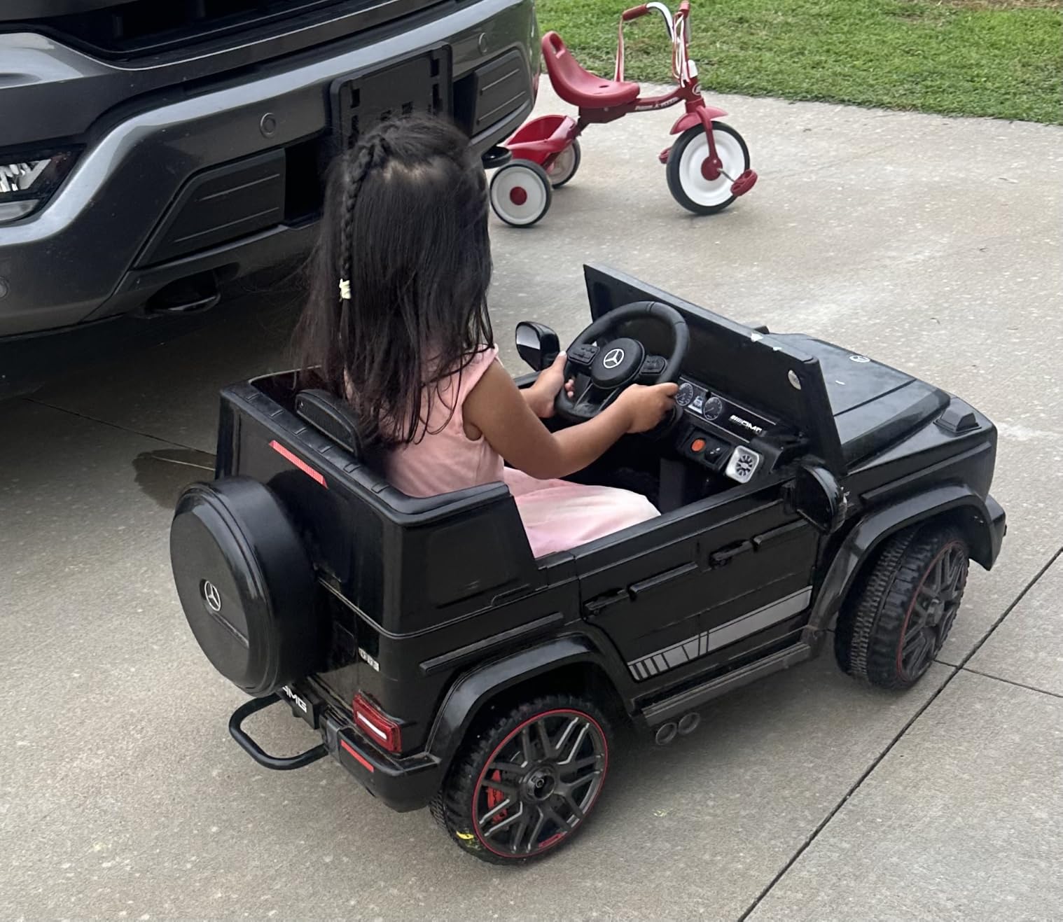 ANPABO 12V 7AH Licensed Mercedes-Benz G63 Electric Car for Kids, White customer photo 2