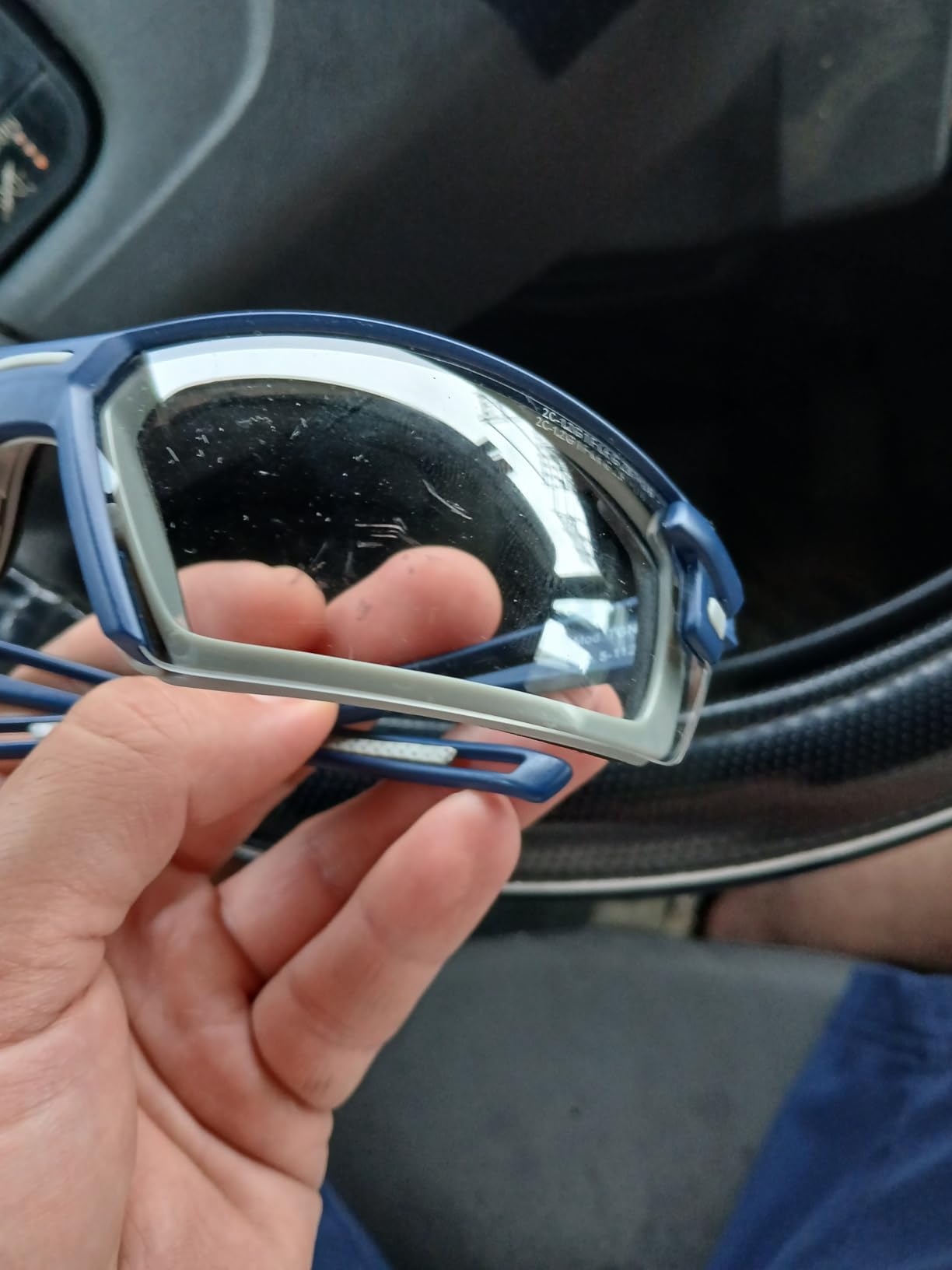 GENYED Safety Glasses ANSI Z87+ with Removable Foam Gasket, Clear Lens, Anti-Fog, Scratch-Resistant, UV400 Wraparound Protective Eyewear for Work, Construction & DIY customer photo 1