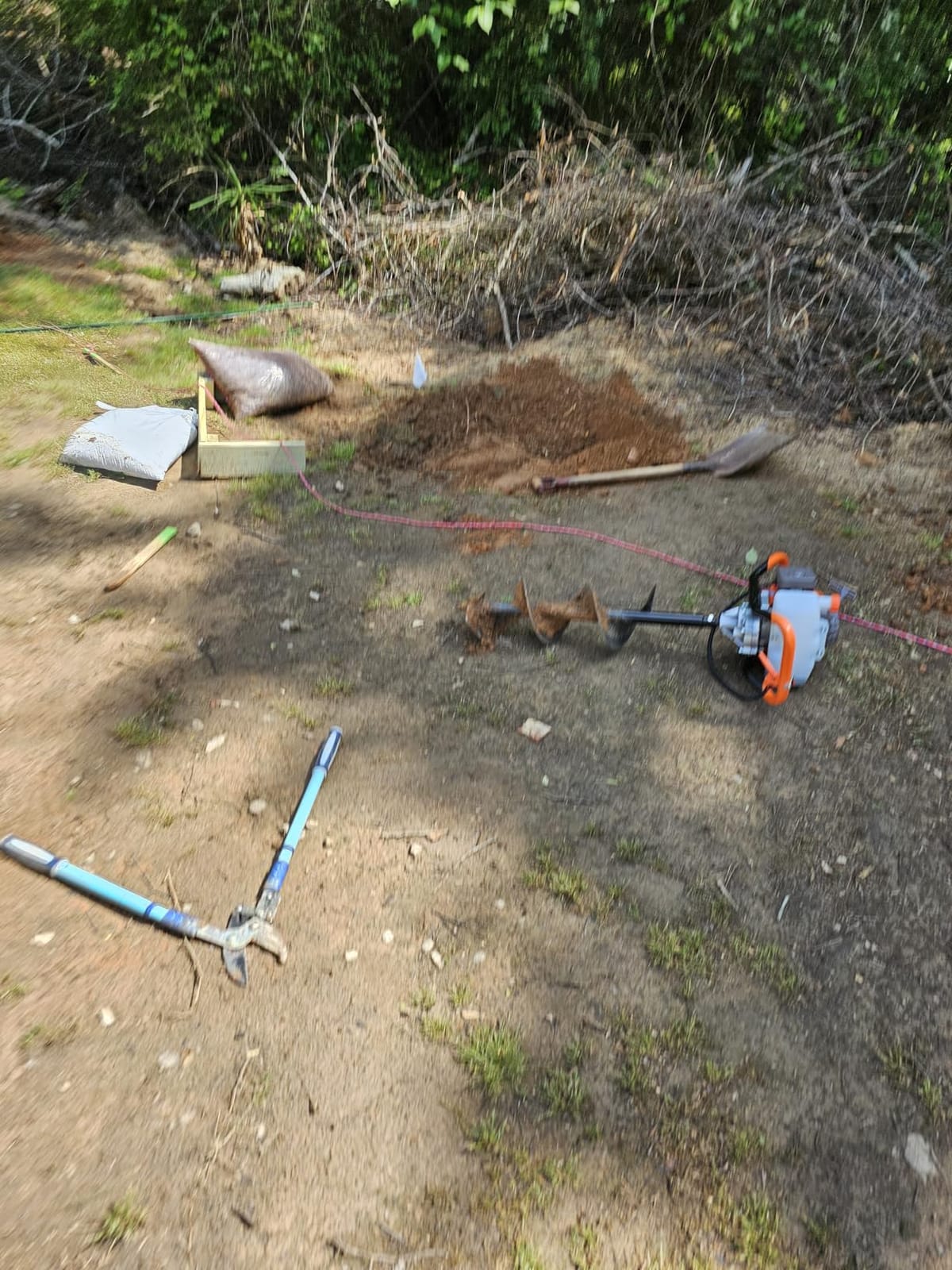 72cc Post Hole Digger 2-Stroke Petrol Gas Powered Earth Digger with 3 Auger Drill Bits (4