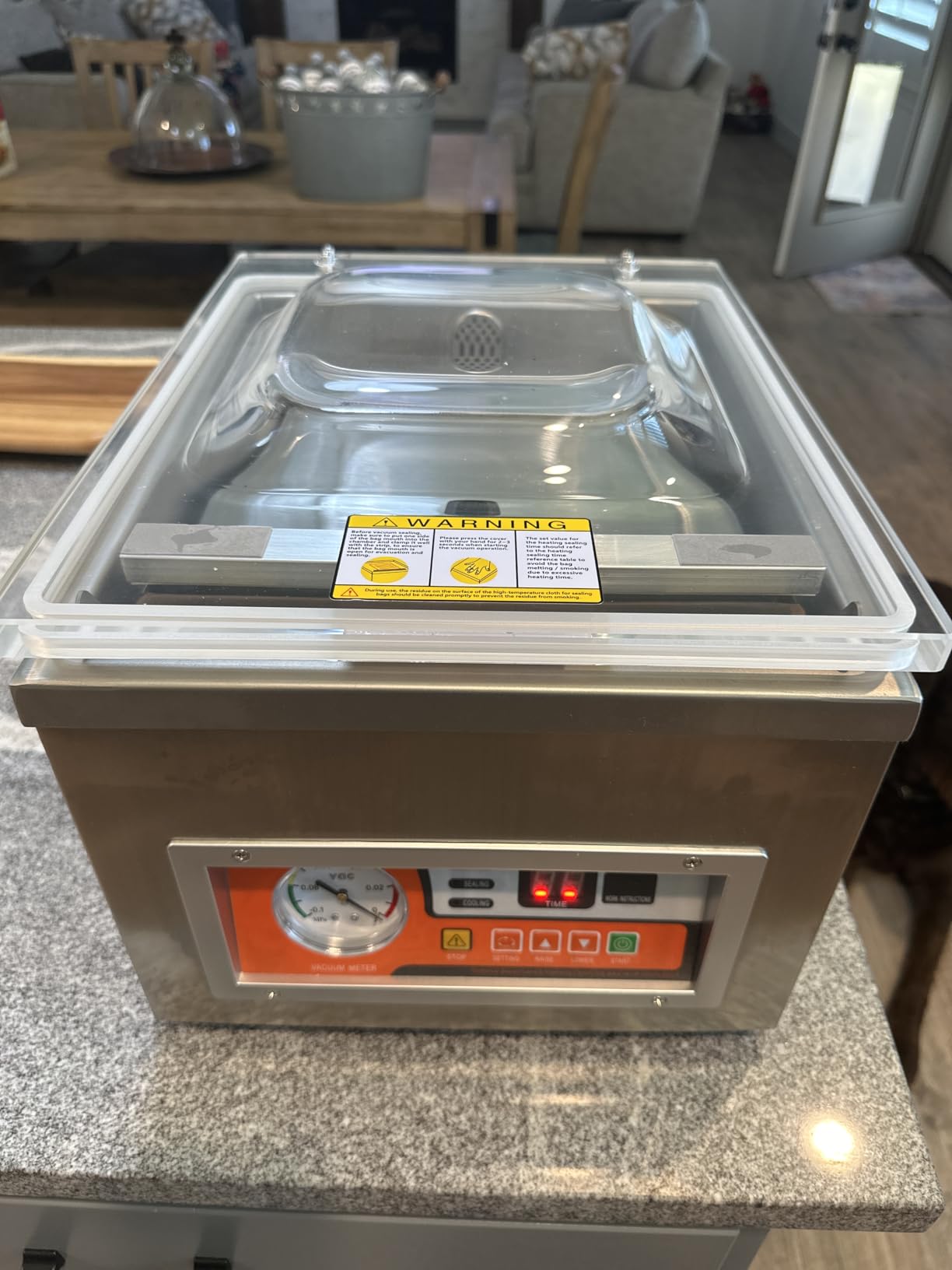 VEVOR Chamber Vacuum Sealer 260W Sealing Power 10.2 Inch Sealing Length customer photo 2