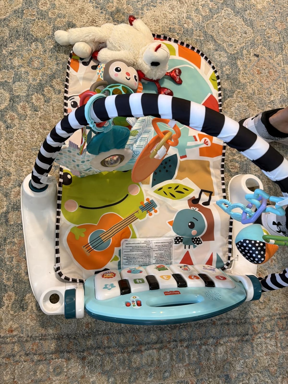 Fisher-Price Kick & Play Piano Gym, Navy Fawn customer photo 1