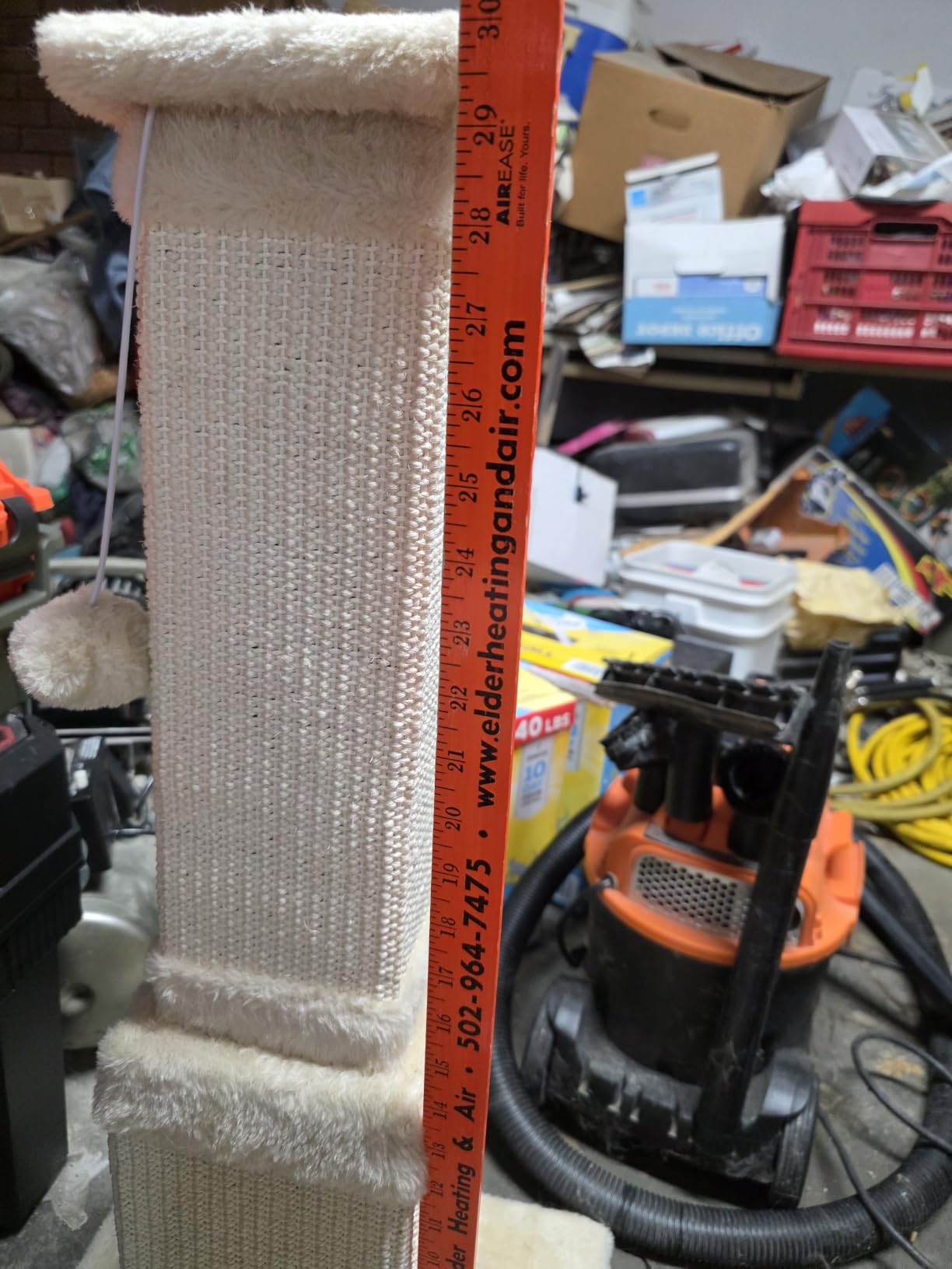 Cat Scratching Post for Indoor Cats, 32Inch Sisal Cat Scratcher, Beige customer photo 1