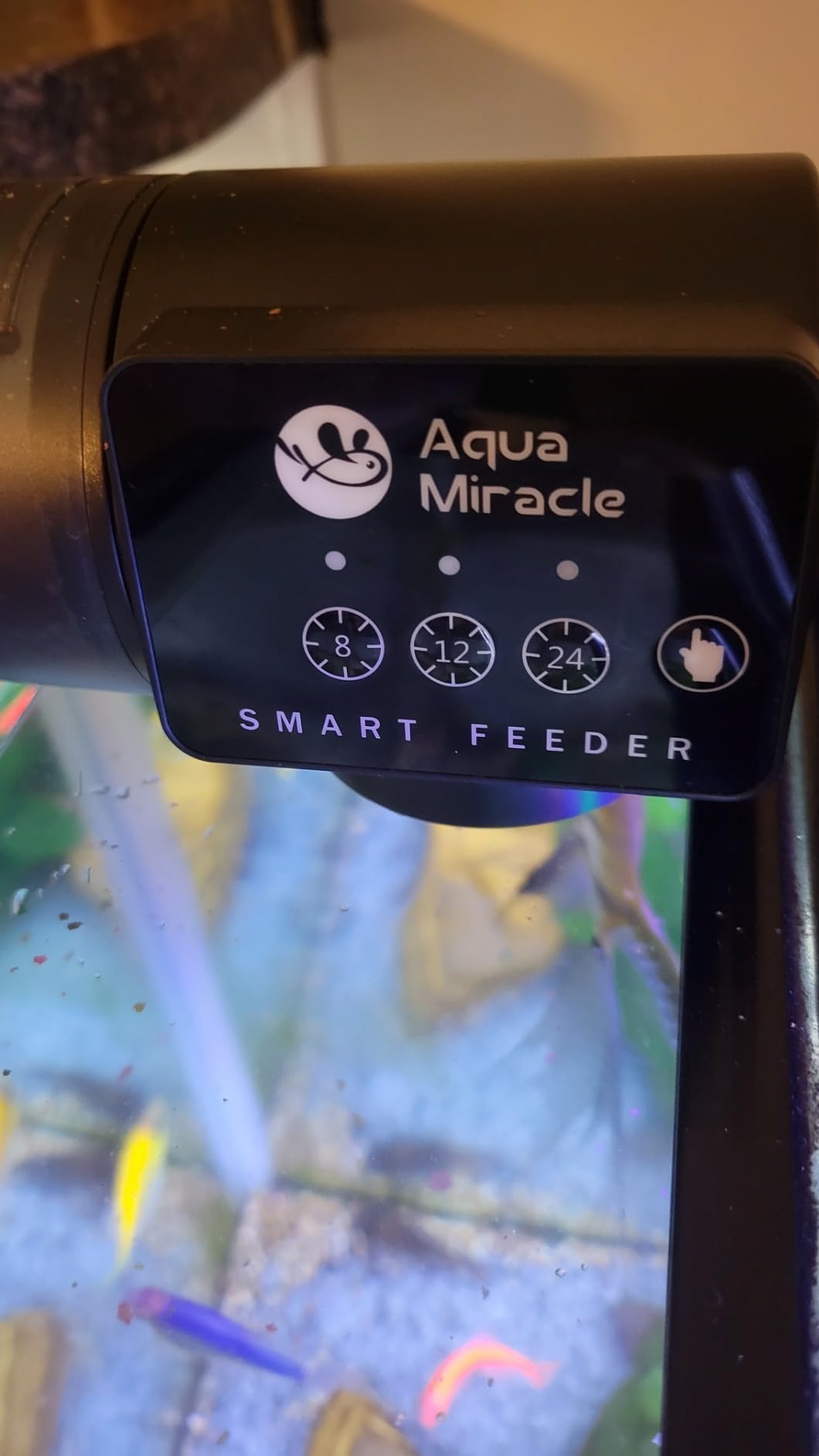AquaMiracle Automatic Fish Feeder for Aquarium, Auto Fish Food Dispenser with Timer, Volume Adjustable Vacation Aquarium Feeder, for Granules Pallets Strips customer photo 2