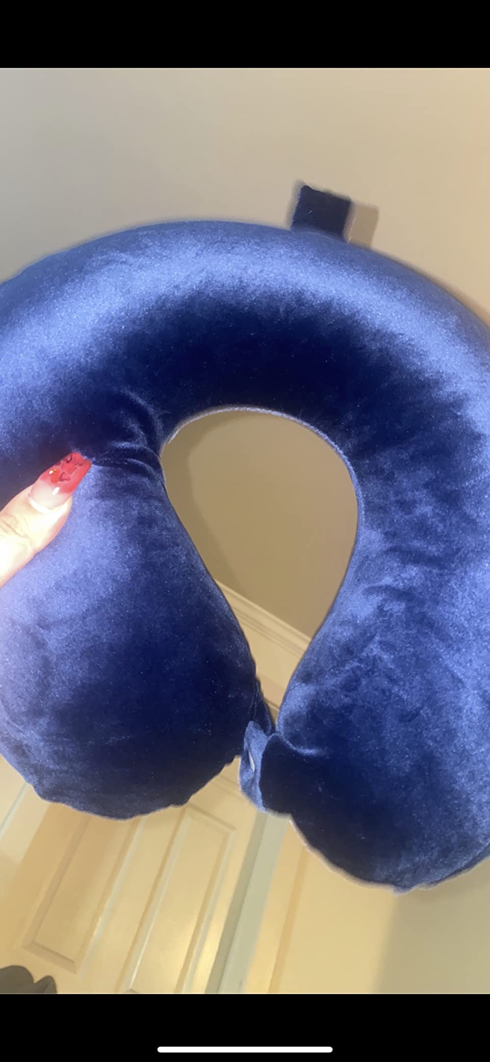 GDEOUP Travel Pillow 100% Pure Comfortable U Shape Memory Foam Pillows Neck and Head Support Portable Travel Neck Pillow Suitable for Planes Airplane for Traveling,Train,Self-Drivingng Car,(Grey) customer photo 1