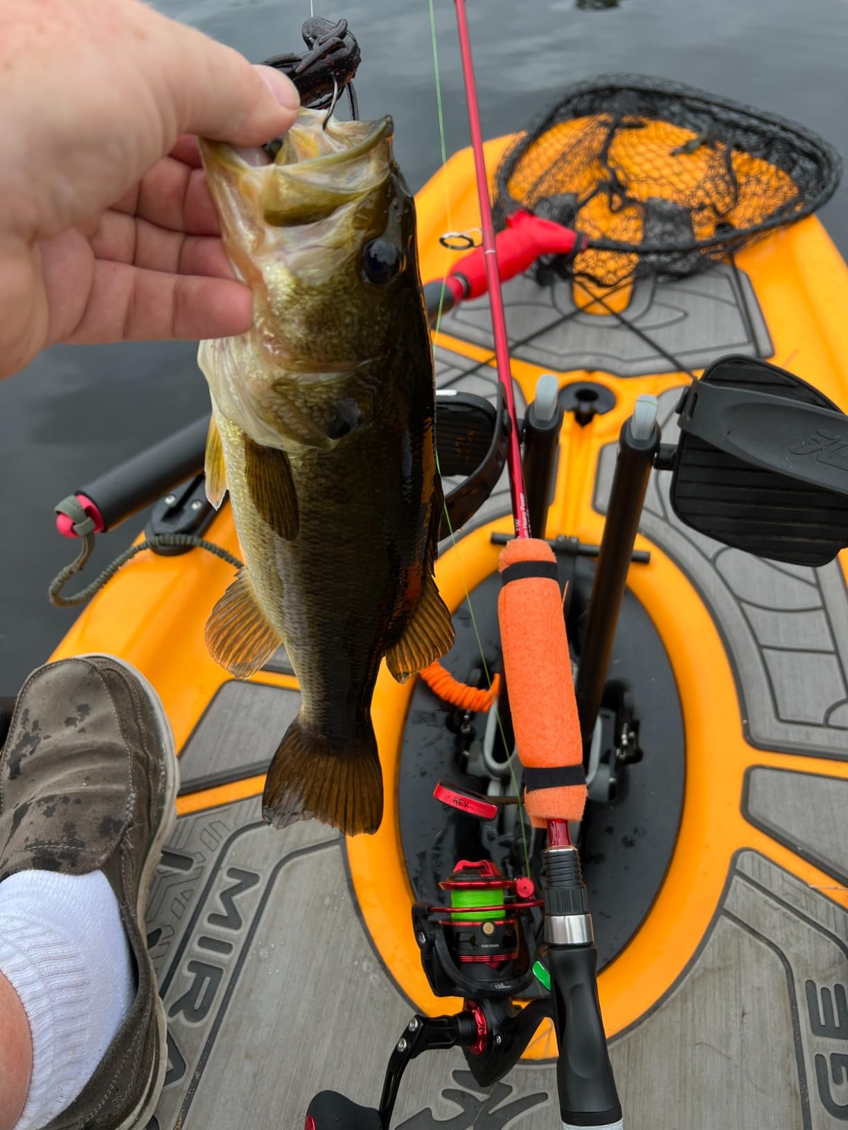 One Bass Spirit Flame Fishing Rod Reel Combo, Spinning Fishing Pole with Graphite 2Pc Blanks, Stainless Steel Guides customer photo 1