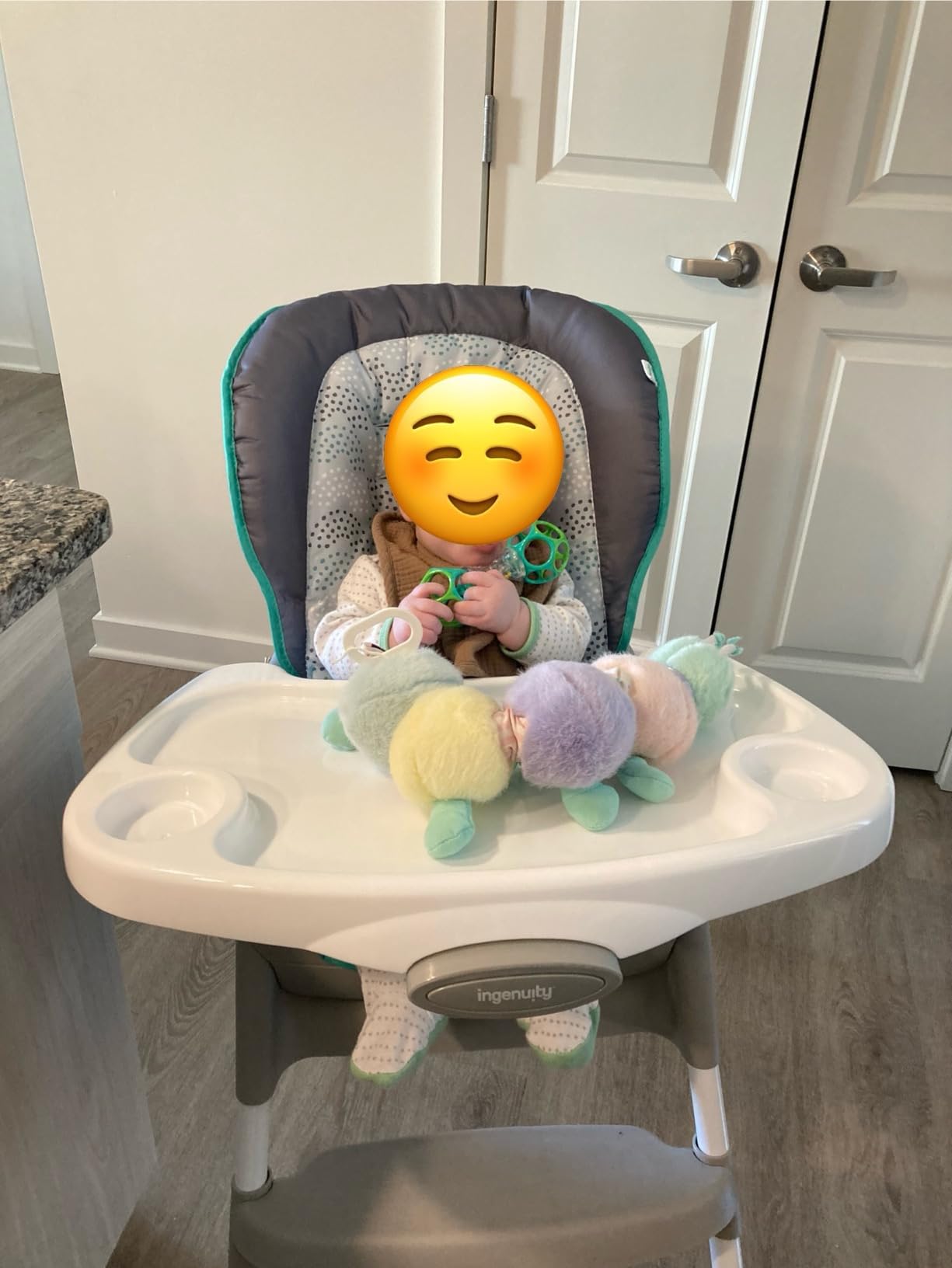 Ingenuity Full Course 6-in-1 High Chair - Baby to 5 Years Old, 6 Convertible Modes, 2 Dishwasher Safe Trays - Astro, 13108 customer photo 2