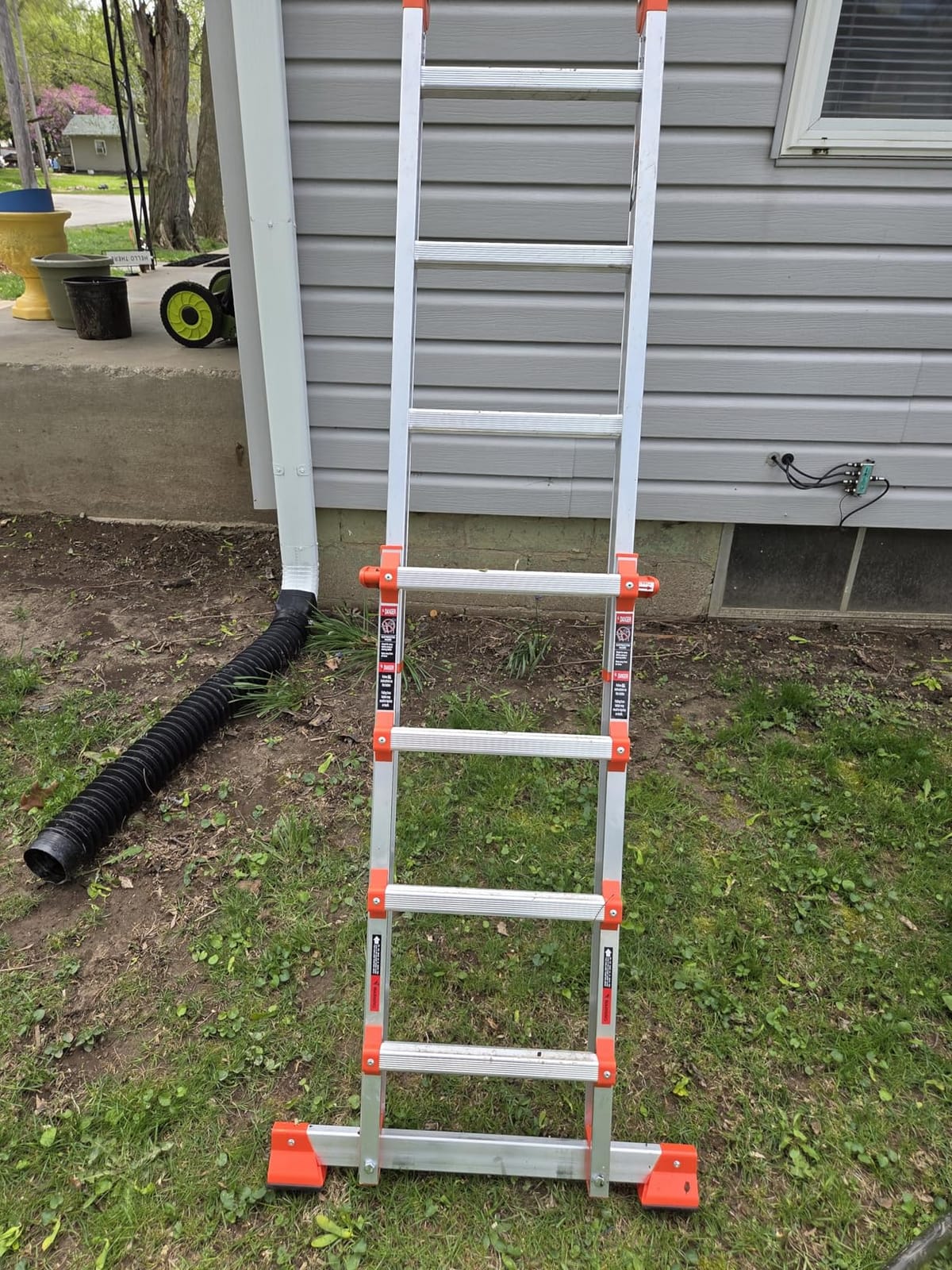 LANBITOU Ladder A Frame Extension 14Ft Multi Position for Home 330lbs customer photo 1