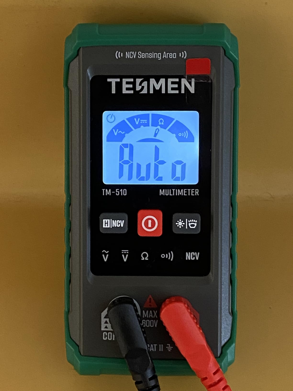 TM-510 Digital Multimeter, 4000 Counts, Smart Measurement, Auto-Ranging Voltmeter; Voltage Tester with Non-Contact Voltage Function, Measures AC/DC Voltage, Resistance, Continuity – Green customer photo 2