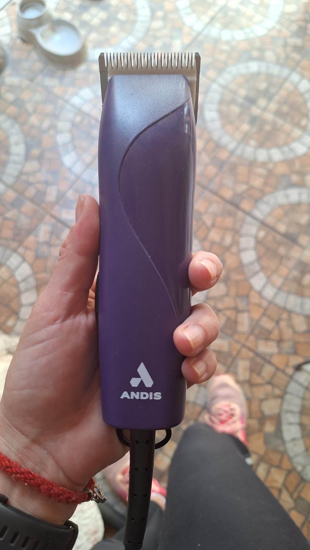 Andis 24820 EasyClip 7-Piece Detachable Ceramic Blade Clipper Kit, Purple customer photo 2