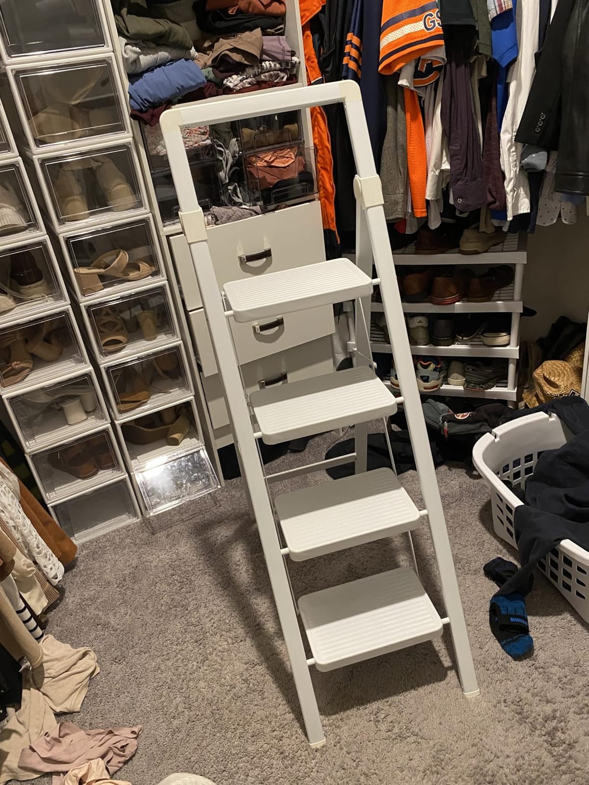 SOLADDER 6 Step Ladder, Folding Step Stool, Lightweight Stepladder, Black customer photo 1