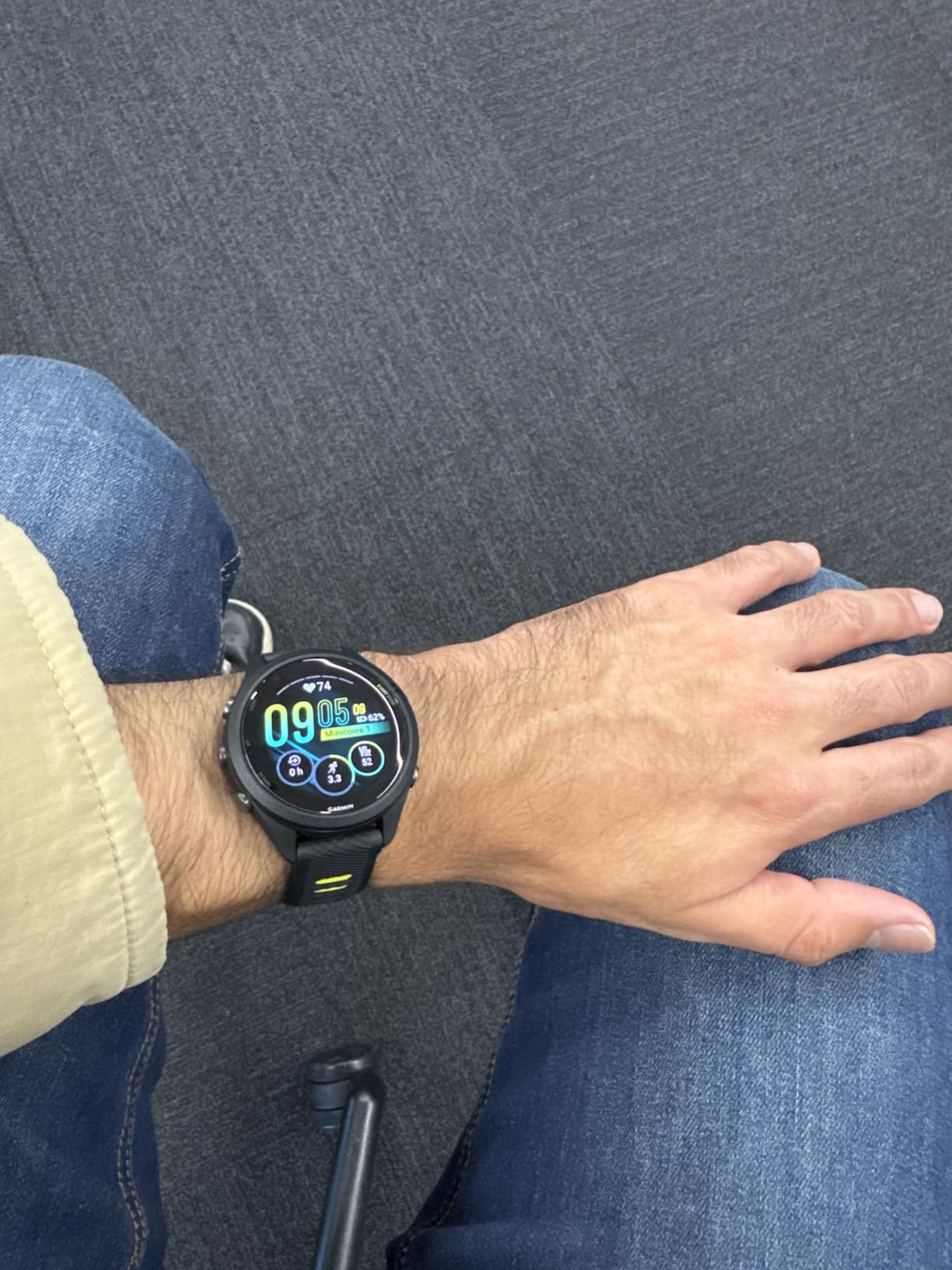Garmin Forerunner® 265S, Running Smartwatch, 42mm, Whitestone/Neo Tropic customer photo 2