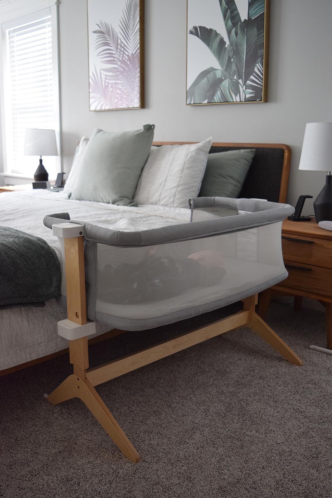 Newton Baby Bassinet & Bedside Sleeper, Breathable, Washable, Grey customer photo 2