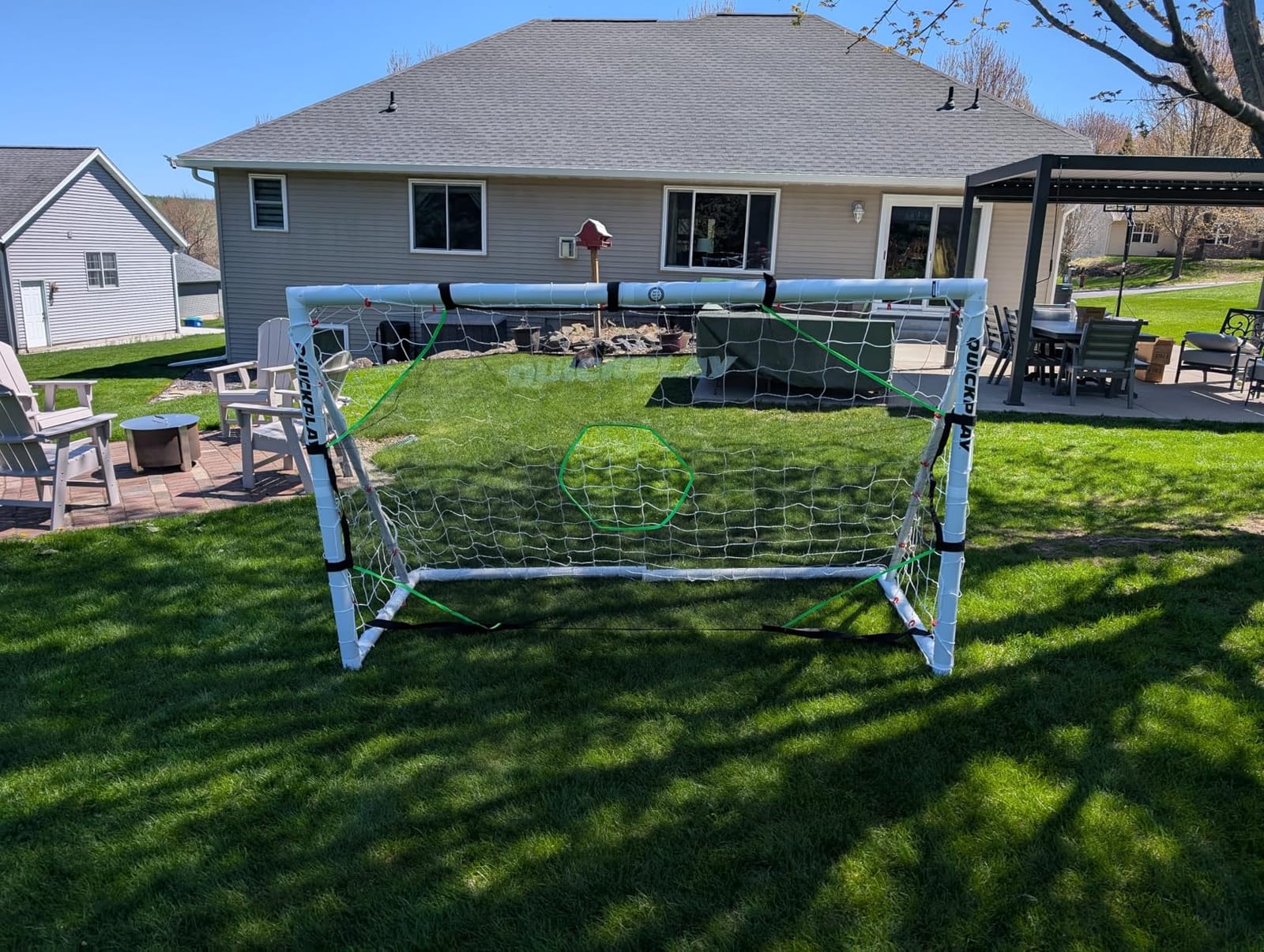 QuickPlay Q-Fold Folding Soccer Goal - Weatherproof PVC for Backyard customer photo 2