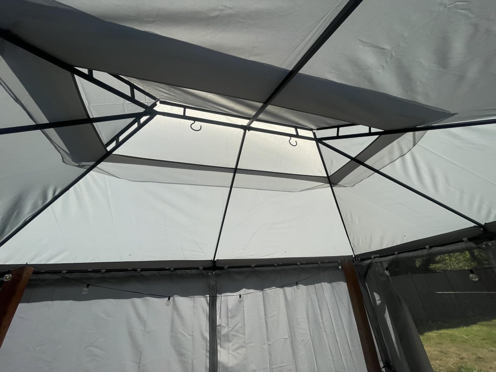 LAUSAINT HOME 10x13 Gazebo Canopy with Netting, Curtains & Double Roof customer photo 1