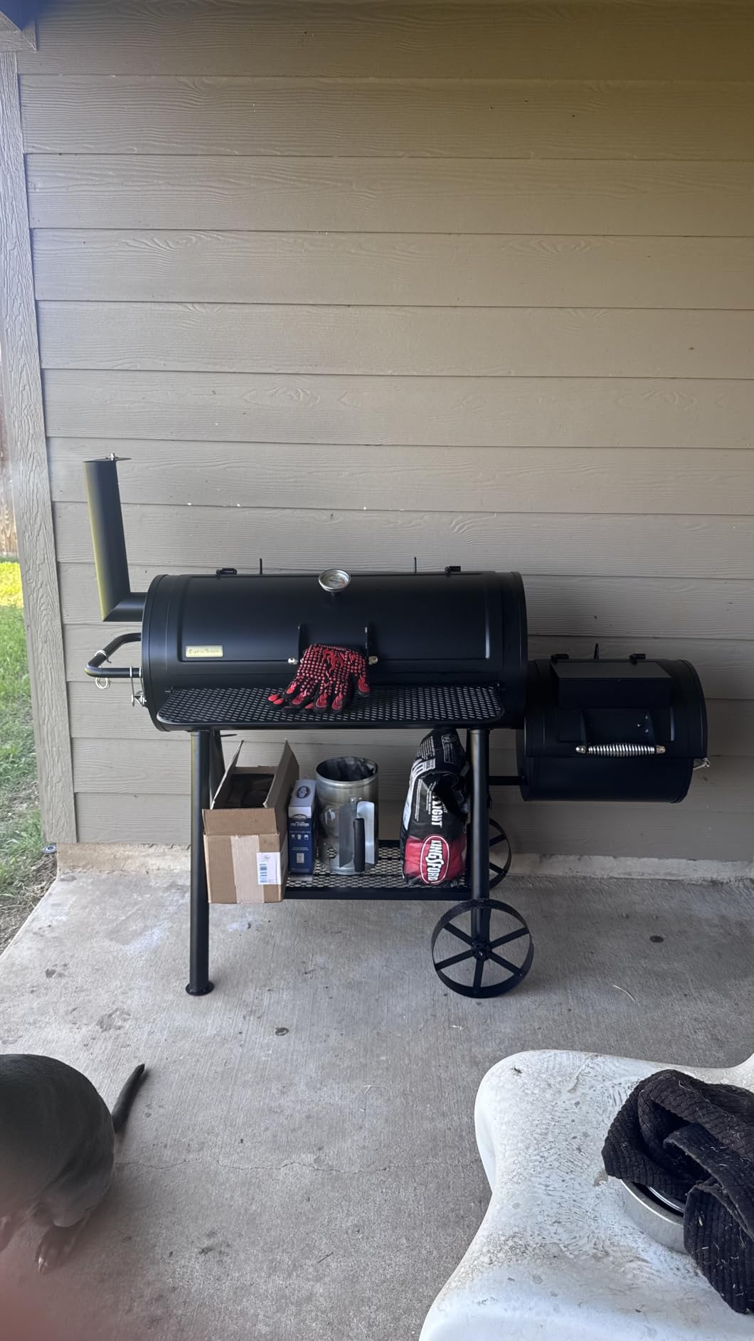MFSTUDIO Barrel Charcoal Grill w/Offset Smoker, 941 SQ.IN. Cooking Area customer photo 2