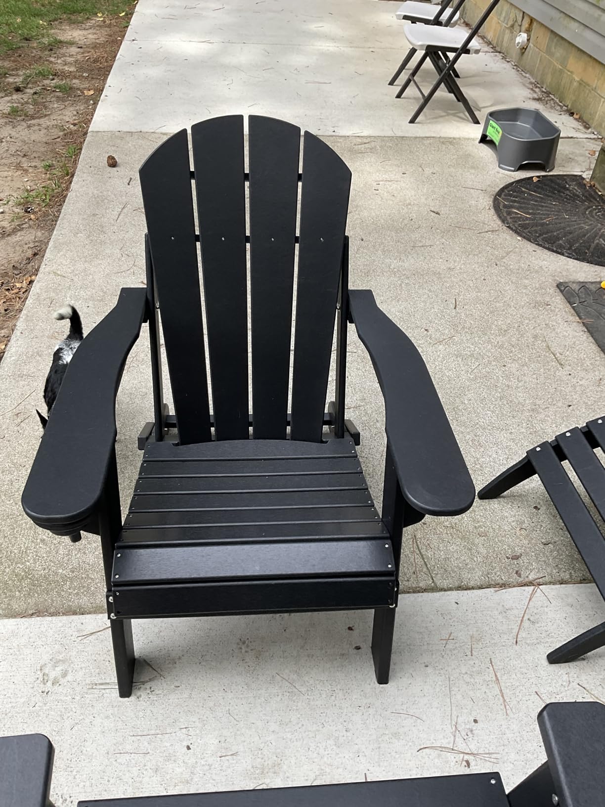 GREENVINES Folding-Adirondack-Chairs Set of 2, HDPE All Weather, Blue customer photo 2