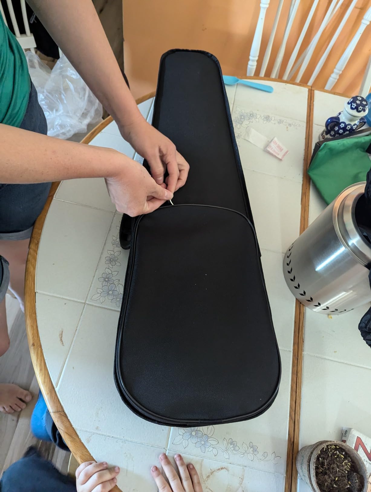 ADM Acoustic Violin for Kids Beginners,1/4 Size Acoustic Violin Fiddle for Teens Students Violin Starter Kit with Hard Case, E-Tuner, Rosin, Shoulder Rest, Bow, Extra Strings, Free Lessons, Purple customer photo 2