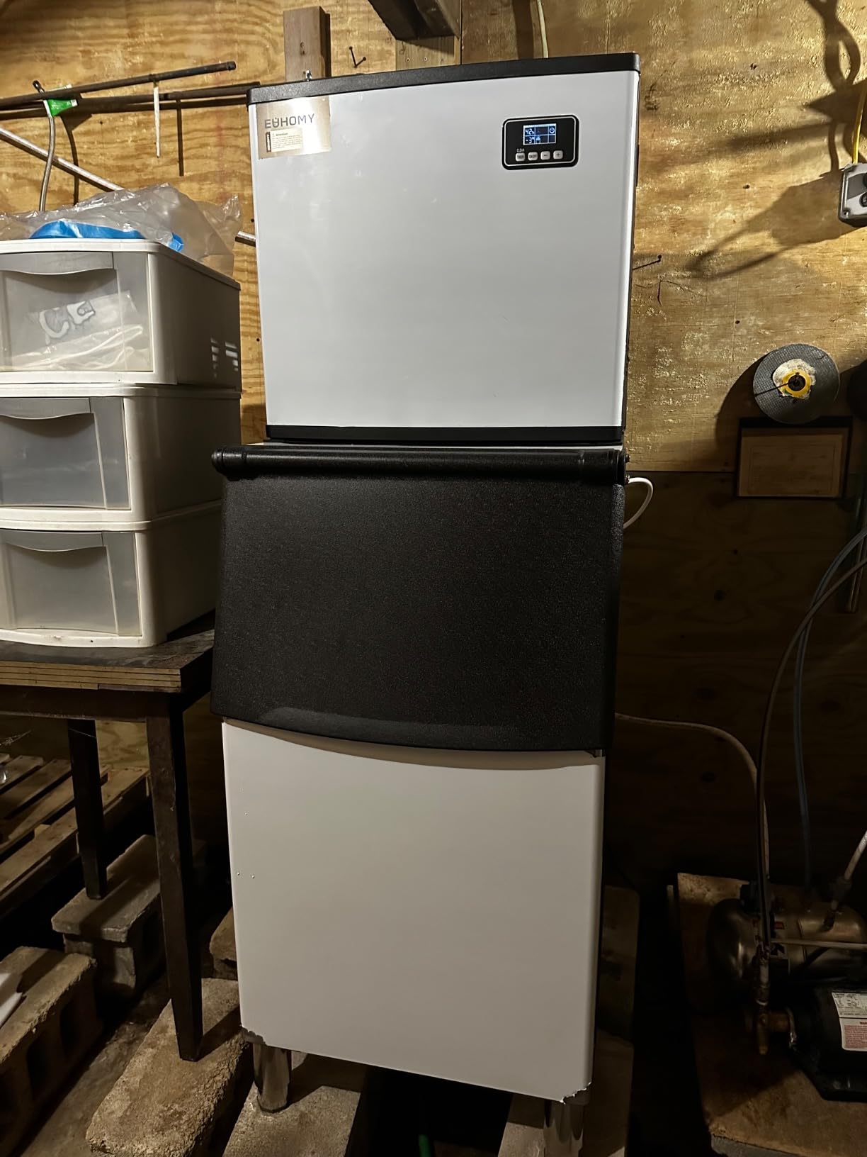 EUHOMY Commercial Ice Maker Machine,400lbs/24H,250lbs Bin,Stainless Steel customer photo 2