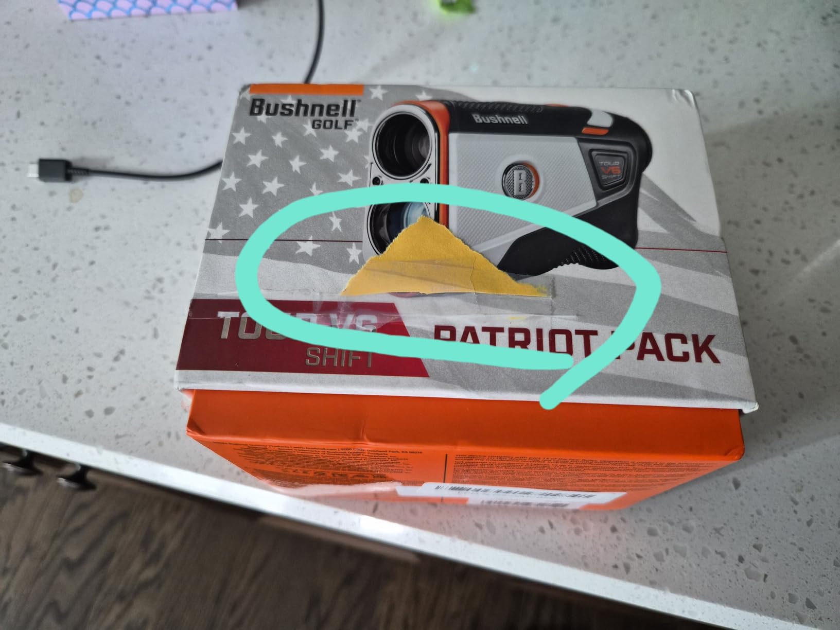 Bushnell Golf Tour V6 Shift Laser Rangefinder with Slope Compensation, 1300-Yard Range, Flag Lock Vibration, Magnetic Cart Mount, 6X Magnification, Waterproof – Tournament Legal customer photo 1