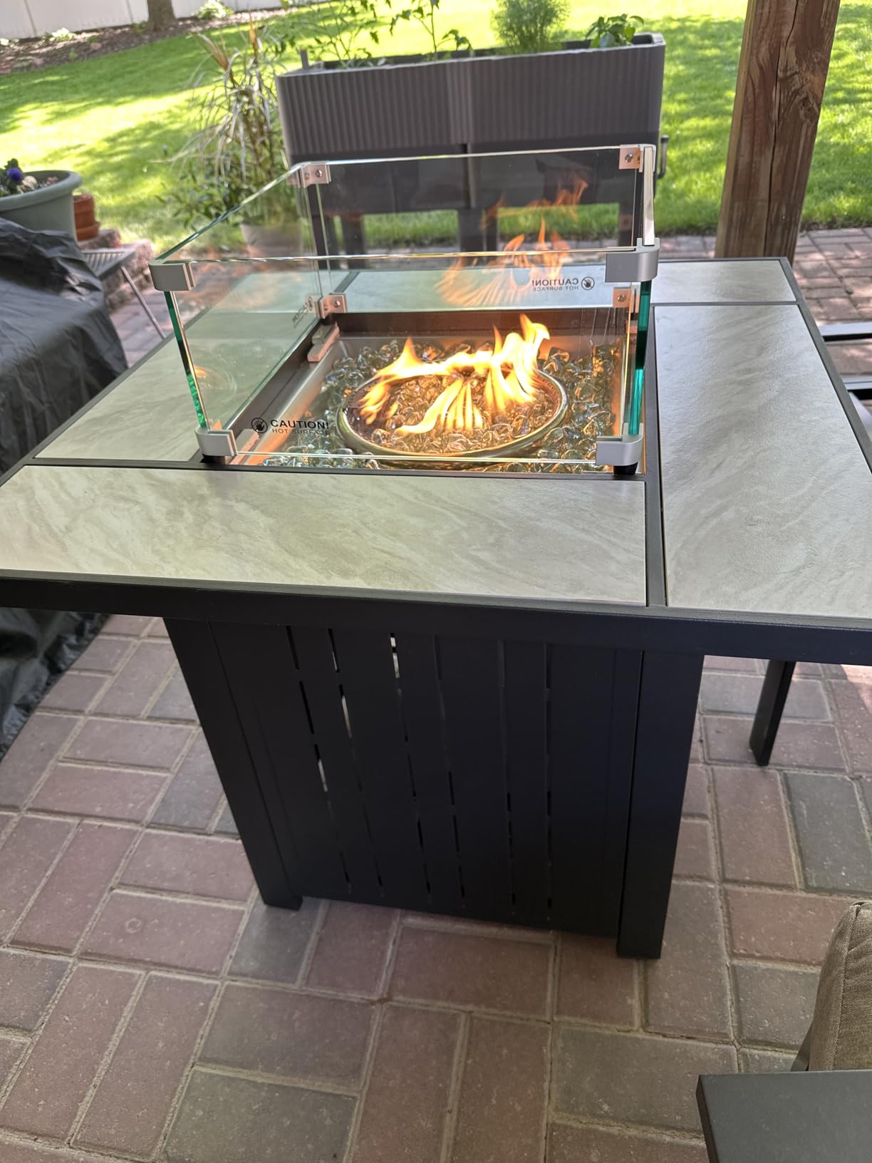 OutVue 30 Inch Propane Fire Pit Table with Real Ceramic Tabletop customer photo 1