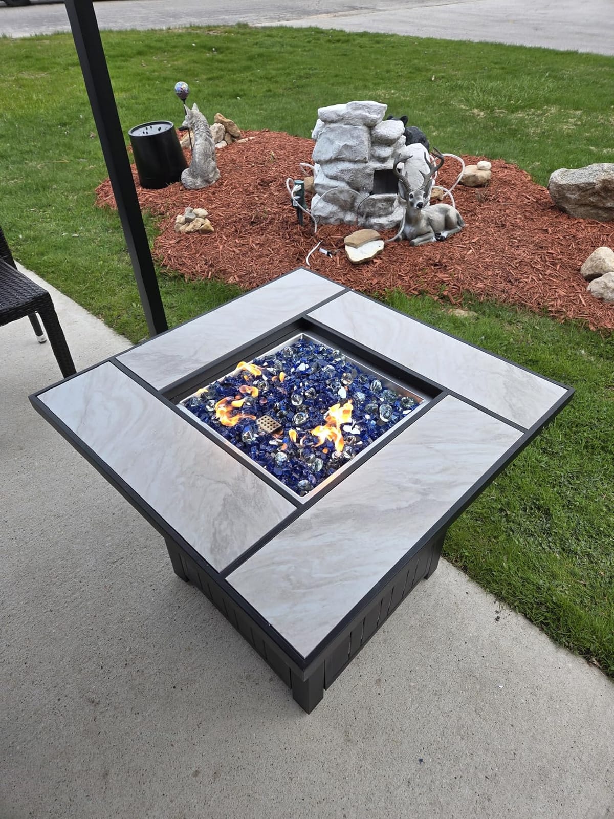 OutVue 30 Inch Propane Fire Pit Table with Real Ceramic Tabletop customer photo 2