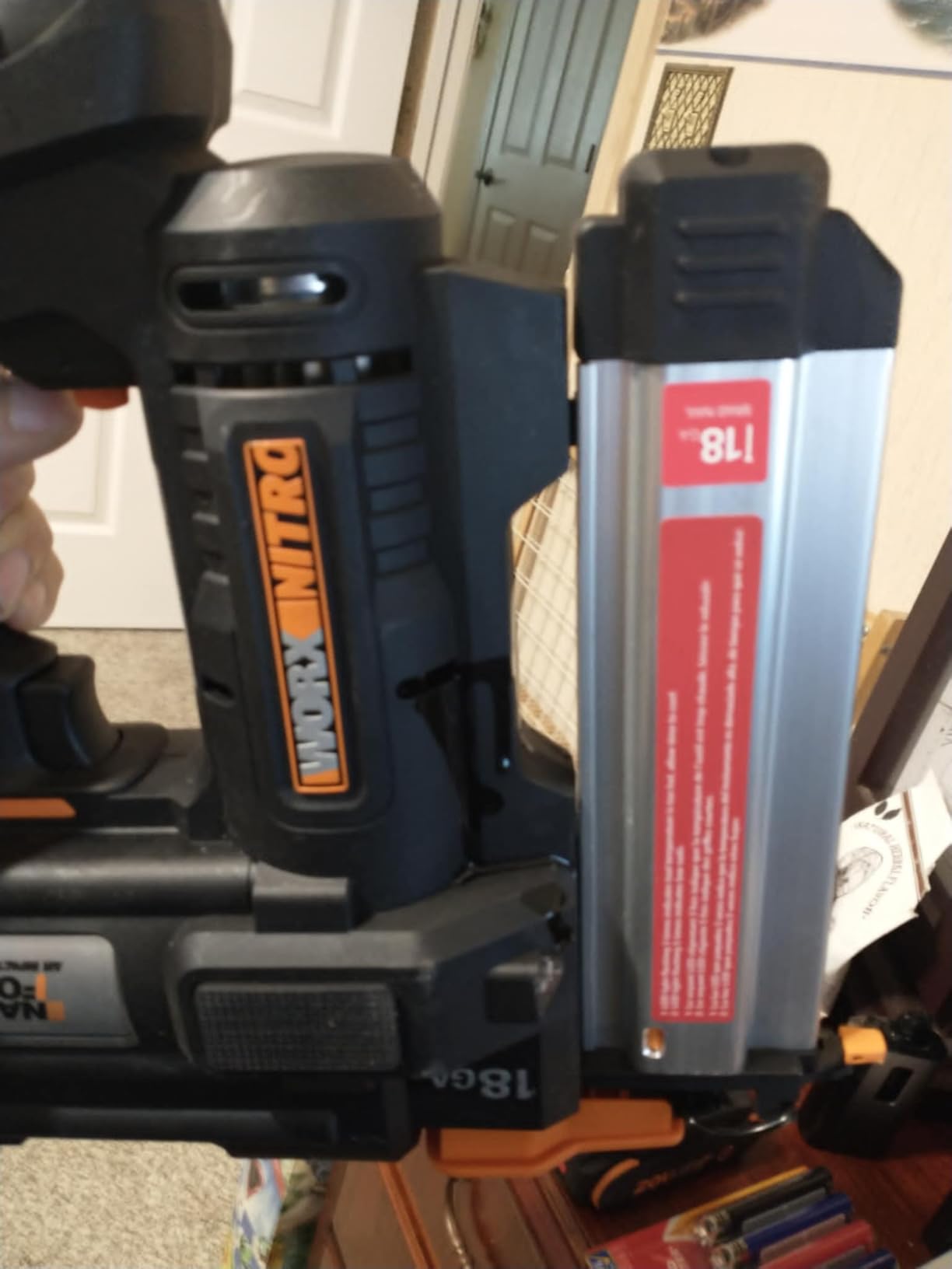 WORX Cordless Brad Nailer, 20V 18GA Nail Gun, WX842L customer photo 1