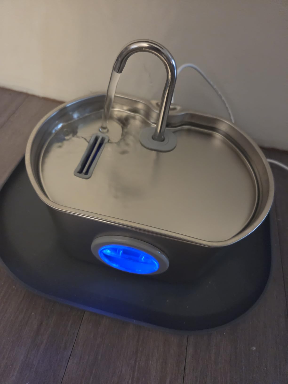 Cat Water Fountain Stainless Steel: 108oz/3.2L Cat Fountain for Drinking customer photo 2