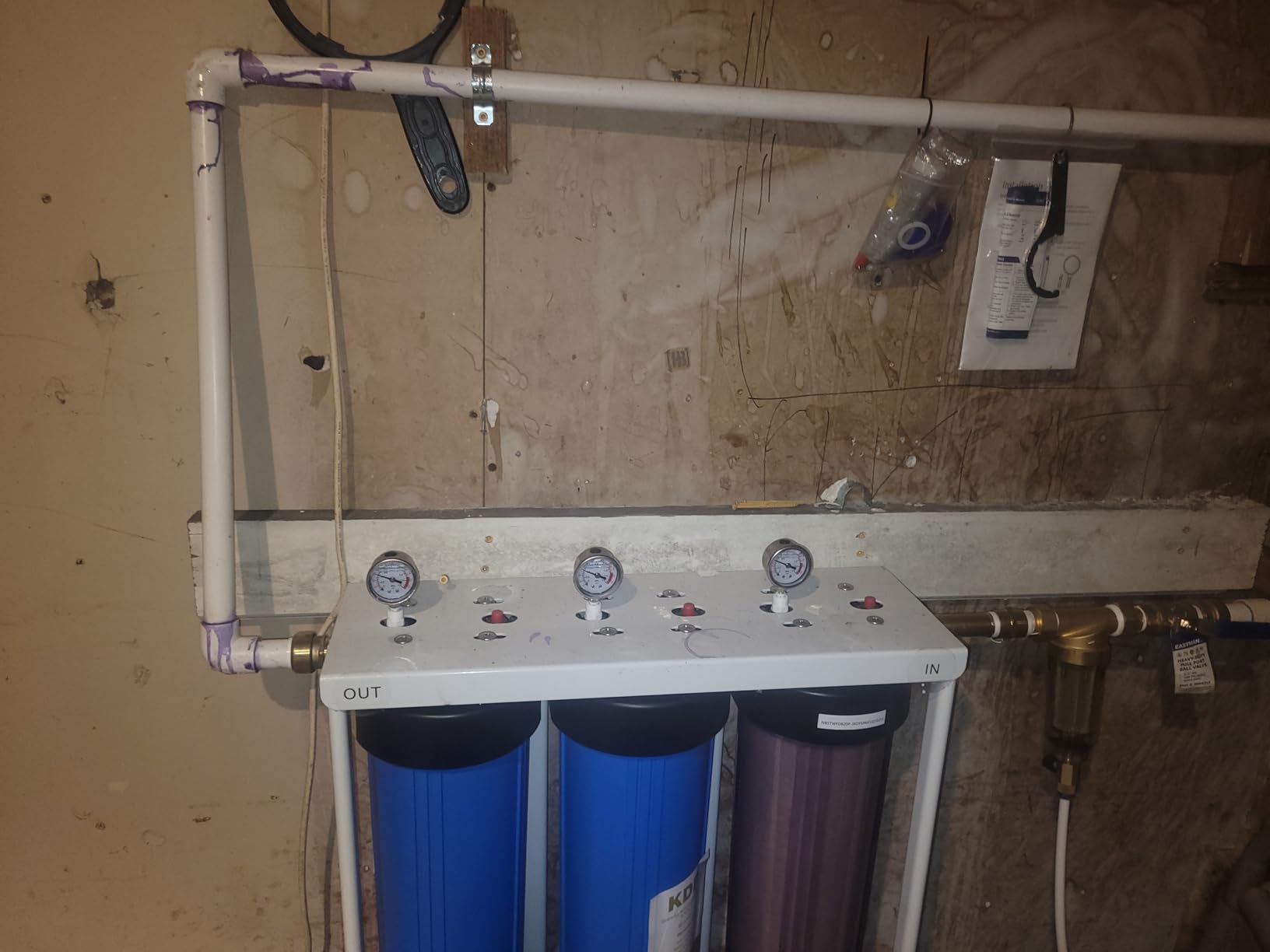 SimPure Whole House Water Filter System, 3 Stages Clear 20