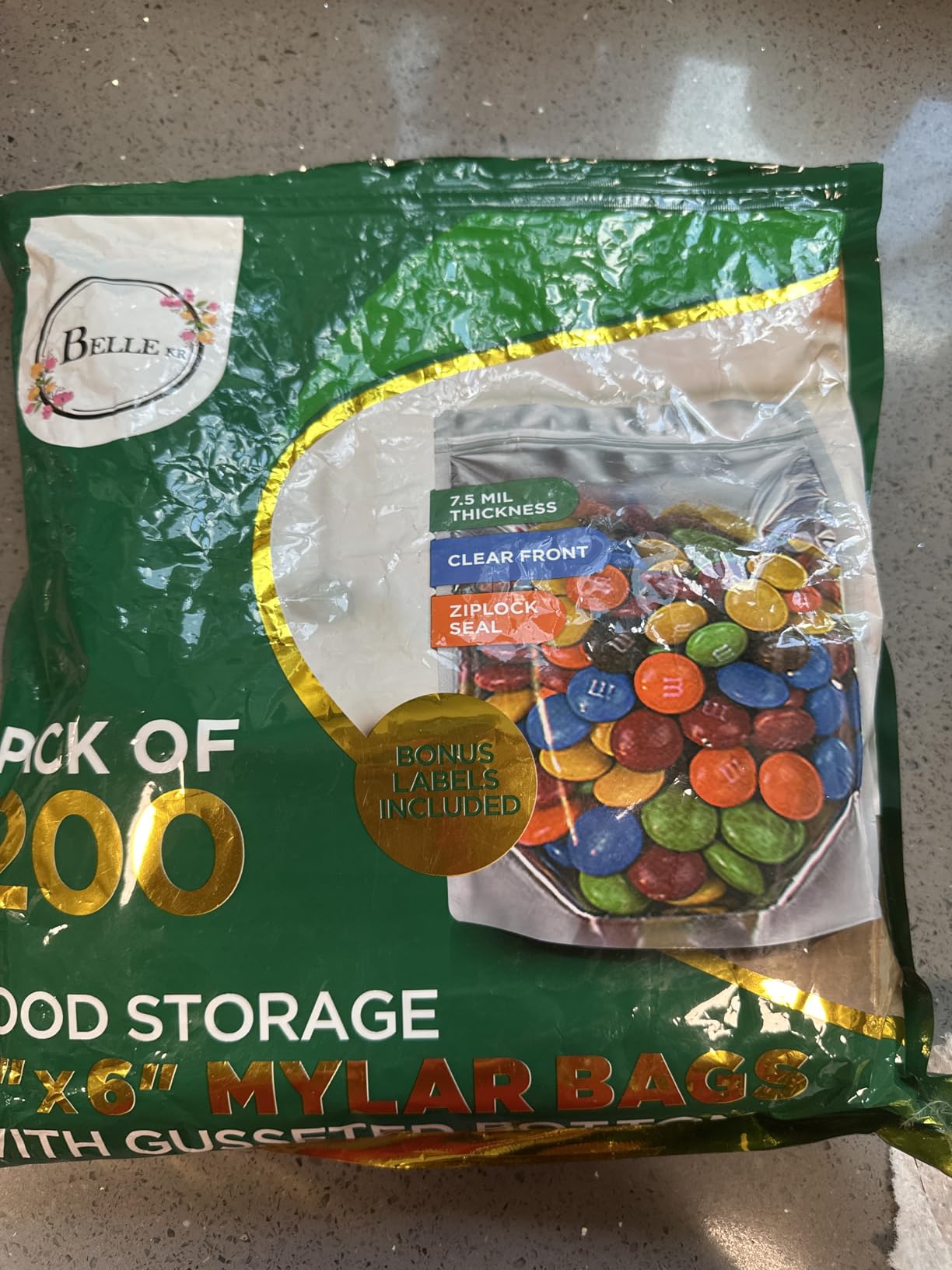 3x5 Small Mylar Bags for Freeze Dried Candy - Pack of 100 customer photo 2