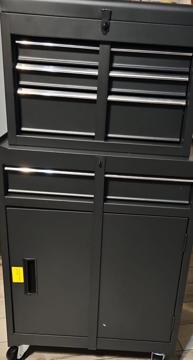 Winado 4-Drawer Rolling Tool Chest, 2-in-1 Large Storage Toolbox, Black customer photo 1