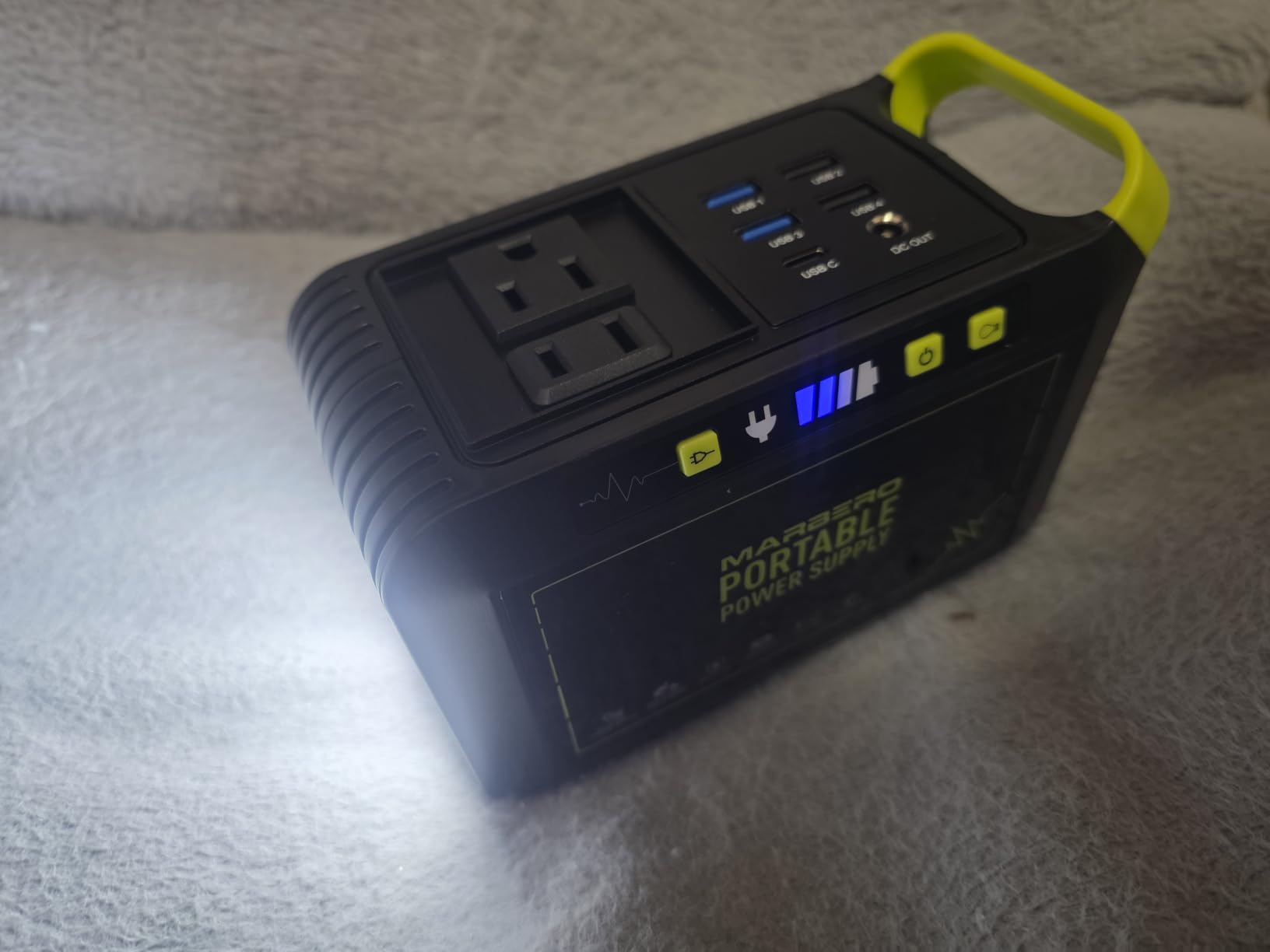 Portable Power Station 300W MARBERO 237Wh Camping Solar Generator Backup Lithium Battery with Pure Sine Wave 110V AC Outlet, USB C, USB A, DC for Outdoors Camping CPAP Home Blackout Emergency customer photo 2
