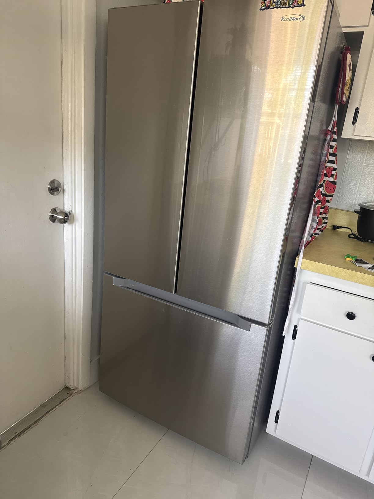 KoolMore 30-Inch and 18.5 cu. ft. Counter Depth French Door Refrigerator with Three Doors and Deep Freezer in Stainless-Steel (KM-RERFDSS-18C) customer photo 1