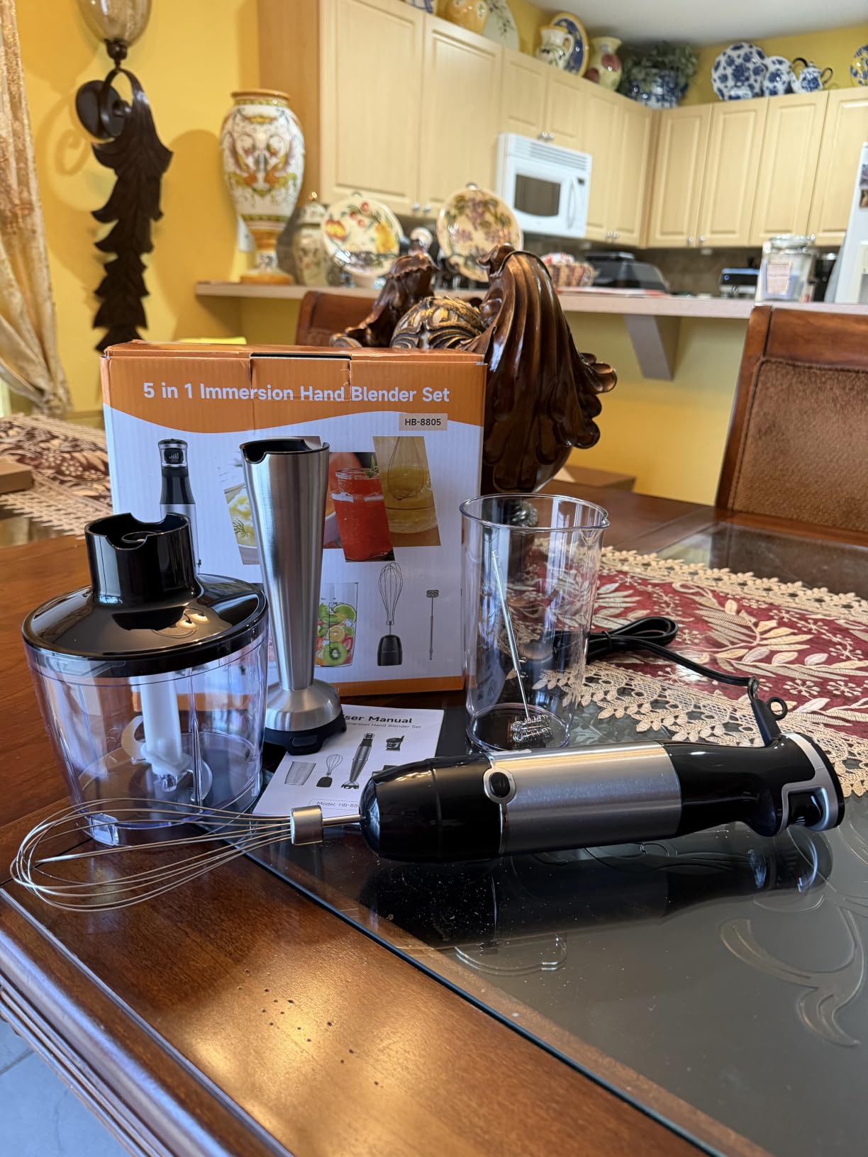 Turelar Immersion Blender Handheld Corded, 1100W 5 in 1 Hand Blender Set customer photo 1
