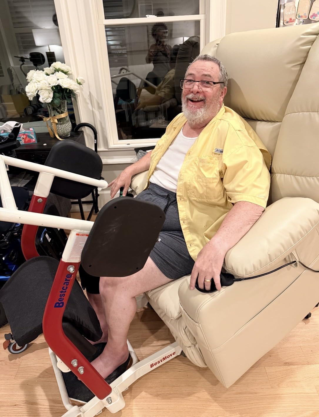 MCombo 3 Motor Power Lift Recliner, Heat and Massage, 7634, Large customer photo 1