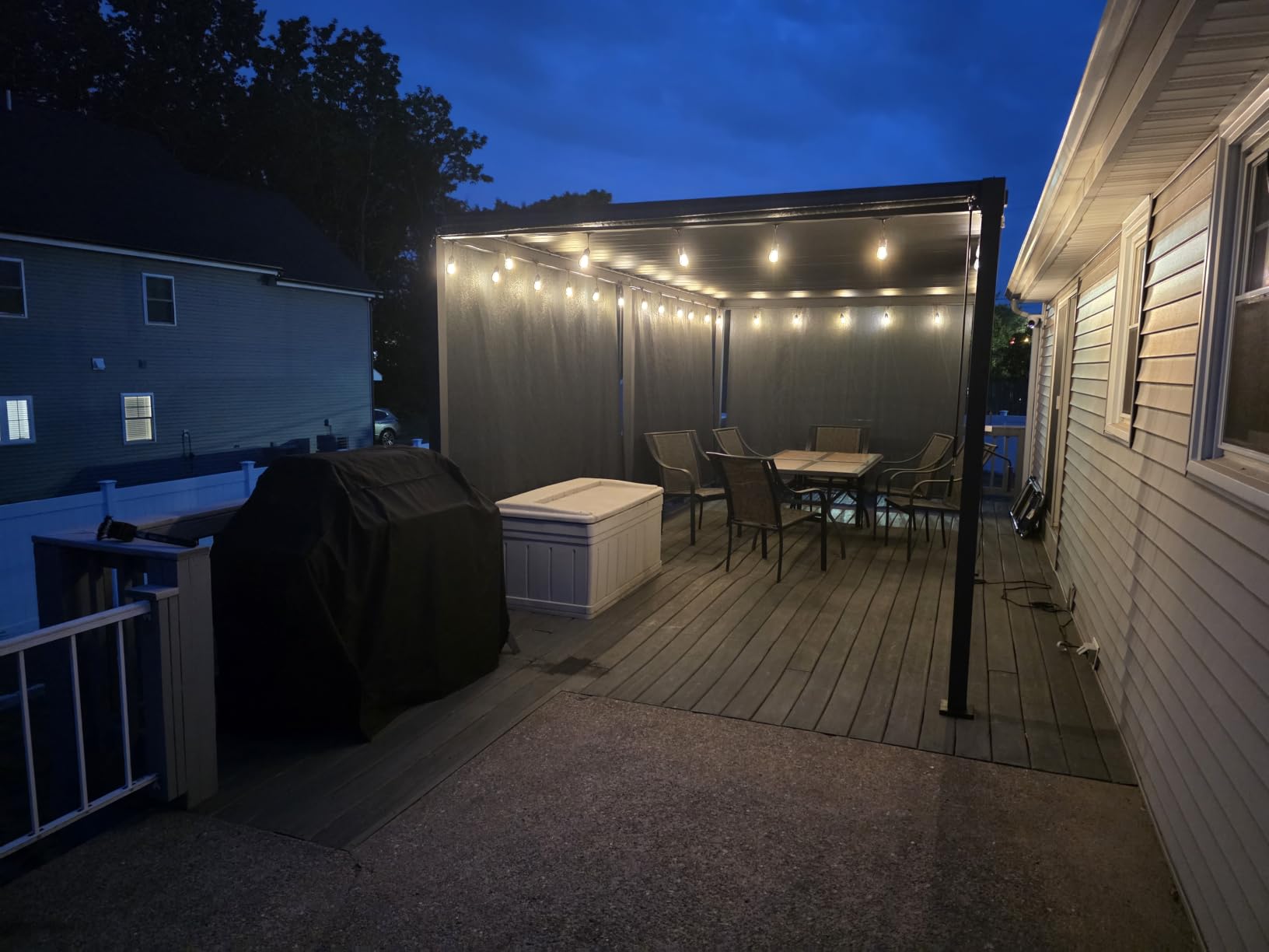 MIRADOR 80S Louvered Pergola 10' x 20', Modern Style with Adjustable Louvers and Integrated Drainage System for Deck Garden Yard, Easy Installation, Plus Size, Charcoal customer photo 2