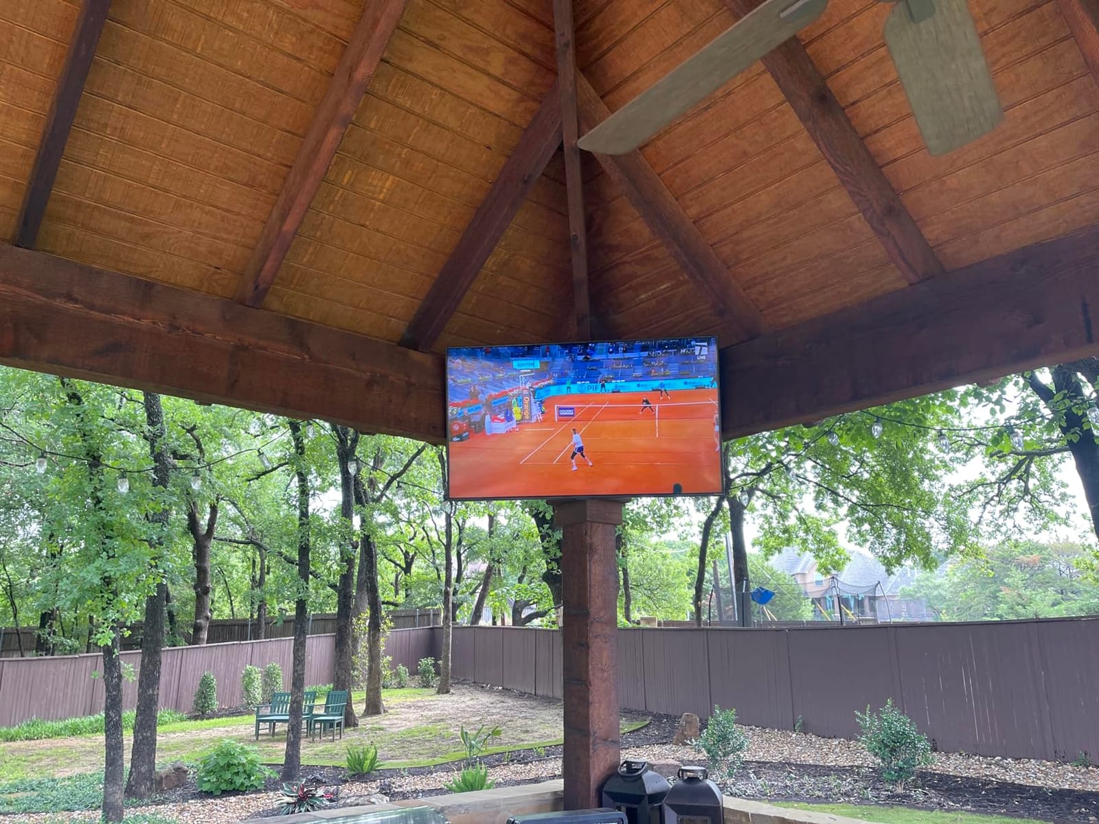 Titan S100 65 Inch Covered Patio Outdoor TV – 4K UHD QLED Smart Outdoor Television, Weatherproof IP65 Waterproof TV for Patio & Outside Use, Weather Resistant Display, HDR10+, Tizen OS customer photo 1