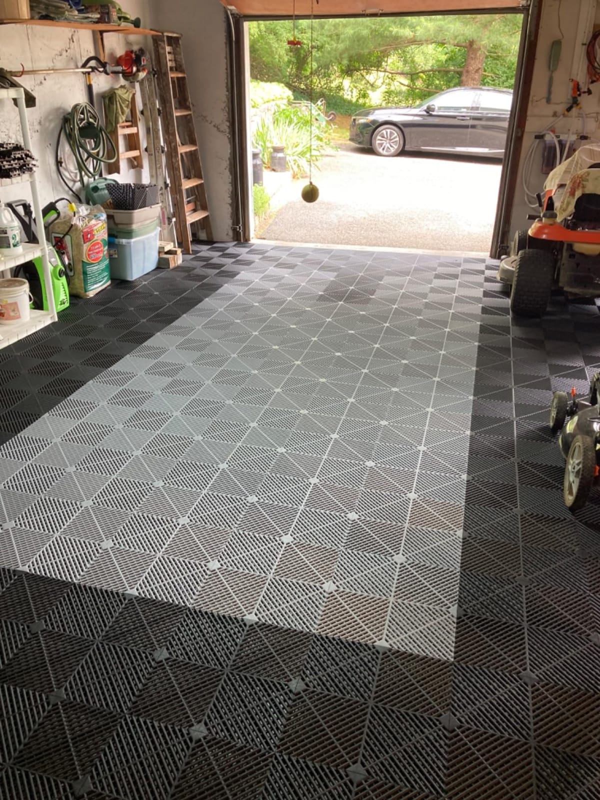 SafeRacks Vented Interlocking Garage Floor Tiles - Black, 48 Pack customer photo 1