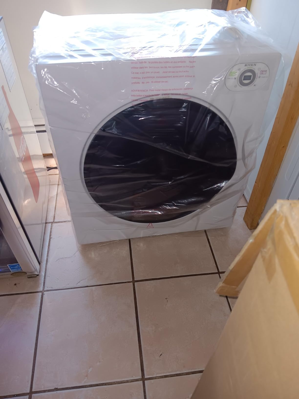 ROVSUN 2.6 Cu.Ft Portable Clothes Dryer, 1400W Fast Drying Front Load Tumble Laundry Dryer with Stainless Steel Tub & LCD Control Panel Six-Mode for Apartment, Home, Dorm customer photo 2