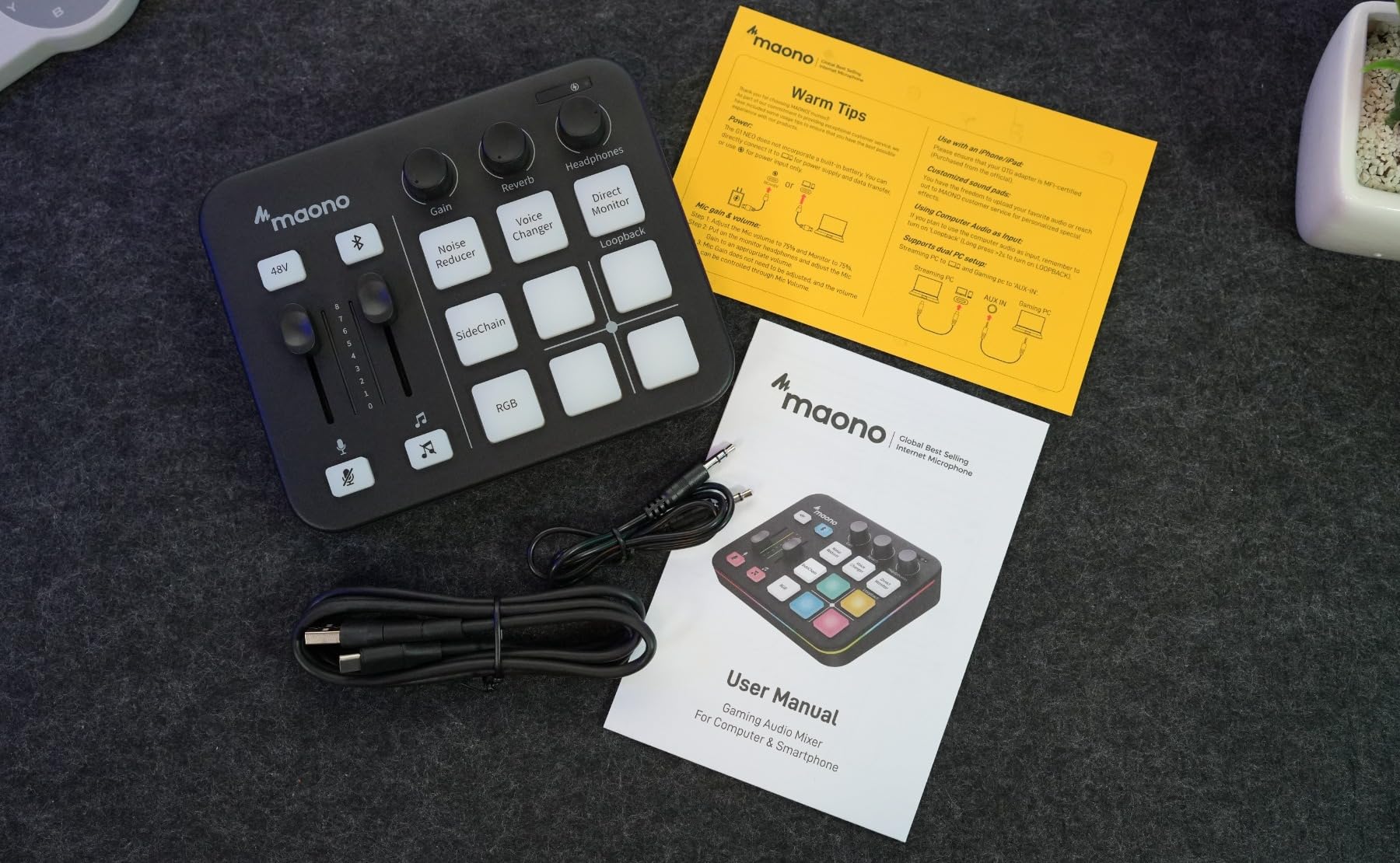 MAONO G1 Neo Gaming Audio Mixer Audio Interface with XLR Input & 48V customer photo 1