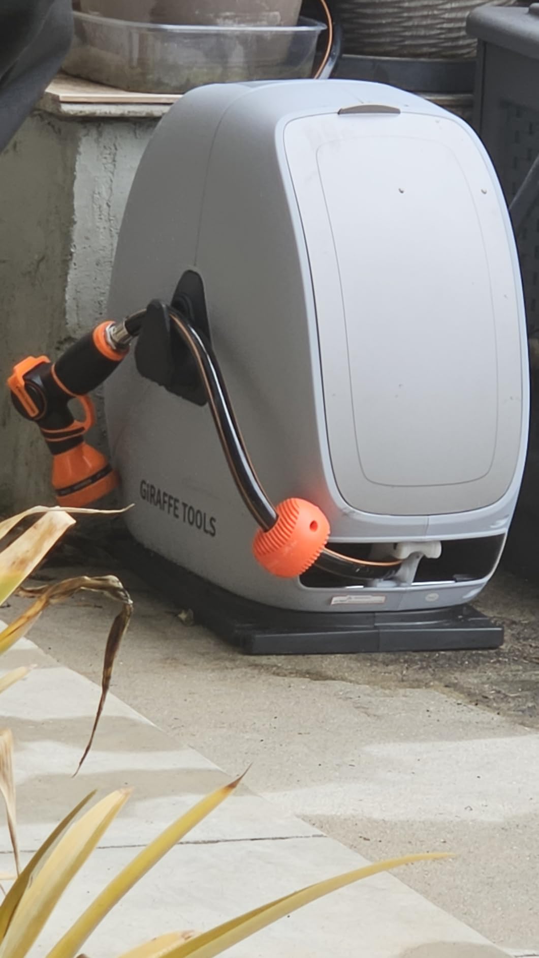 Giraffe Tools Ground-Mounted Retractable Garden Hose Reel,1/2