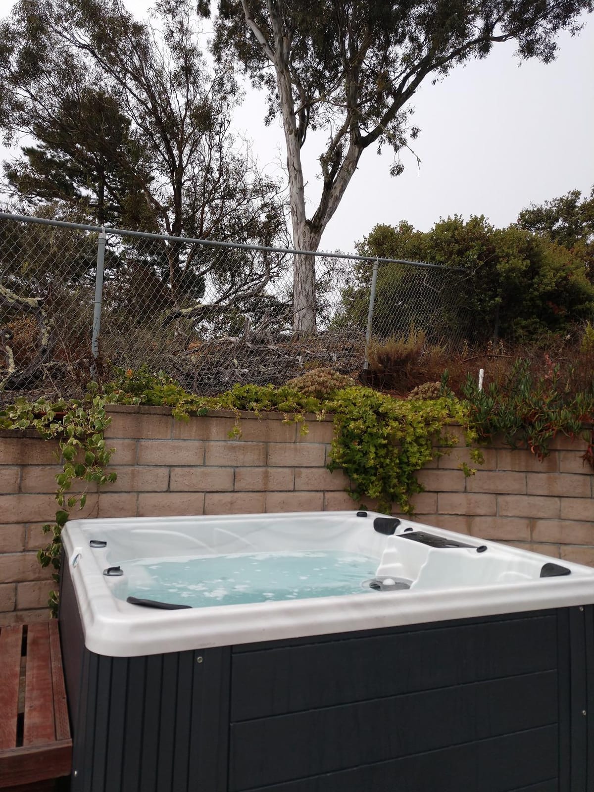 Destination Outdoor Hot Tub, 6-Person 59-Jet 80-Port 4-Pump Non-Lounger Spa with Waterfall Arch and Bluetooth Stereo by Aqualife by Strong Spas, Grey customer photo 1
