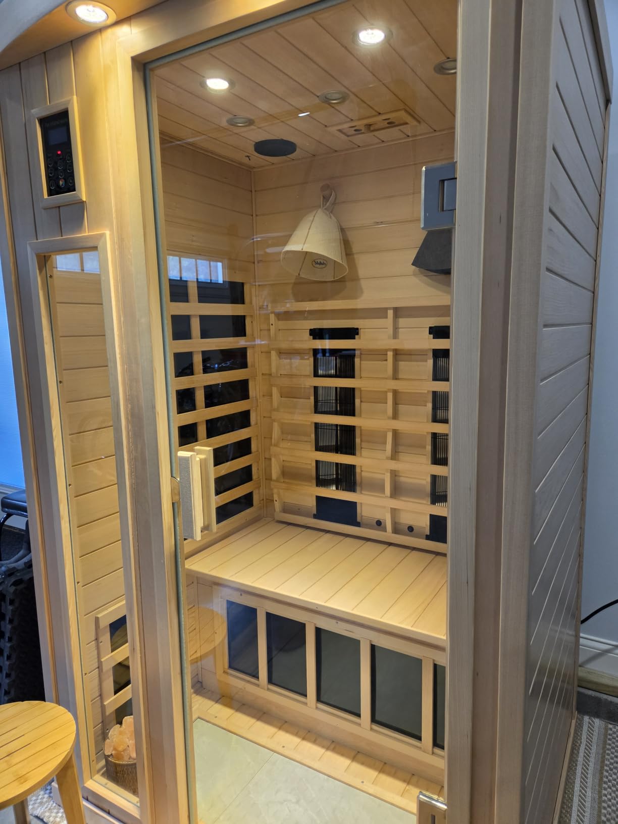 Kanlanth 2 Person Outdoor Sauna for Home, Low EMF Far Infrared Sauna, 1850W customer photo 2