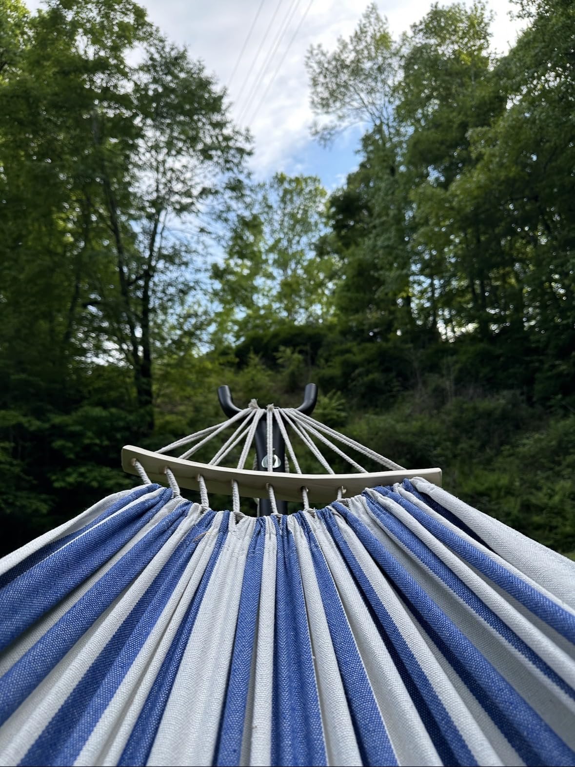 Everyfun Double Hammock with Stand for 2 Person, 600 lb Capacity, Rainbow customer photo 2