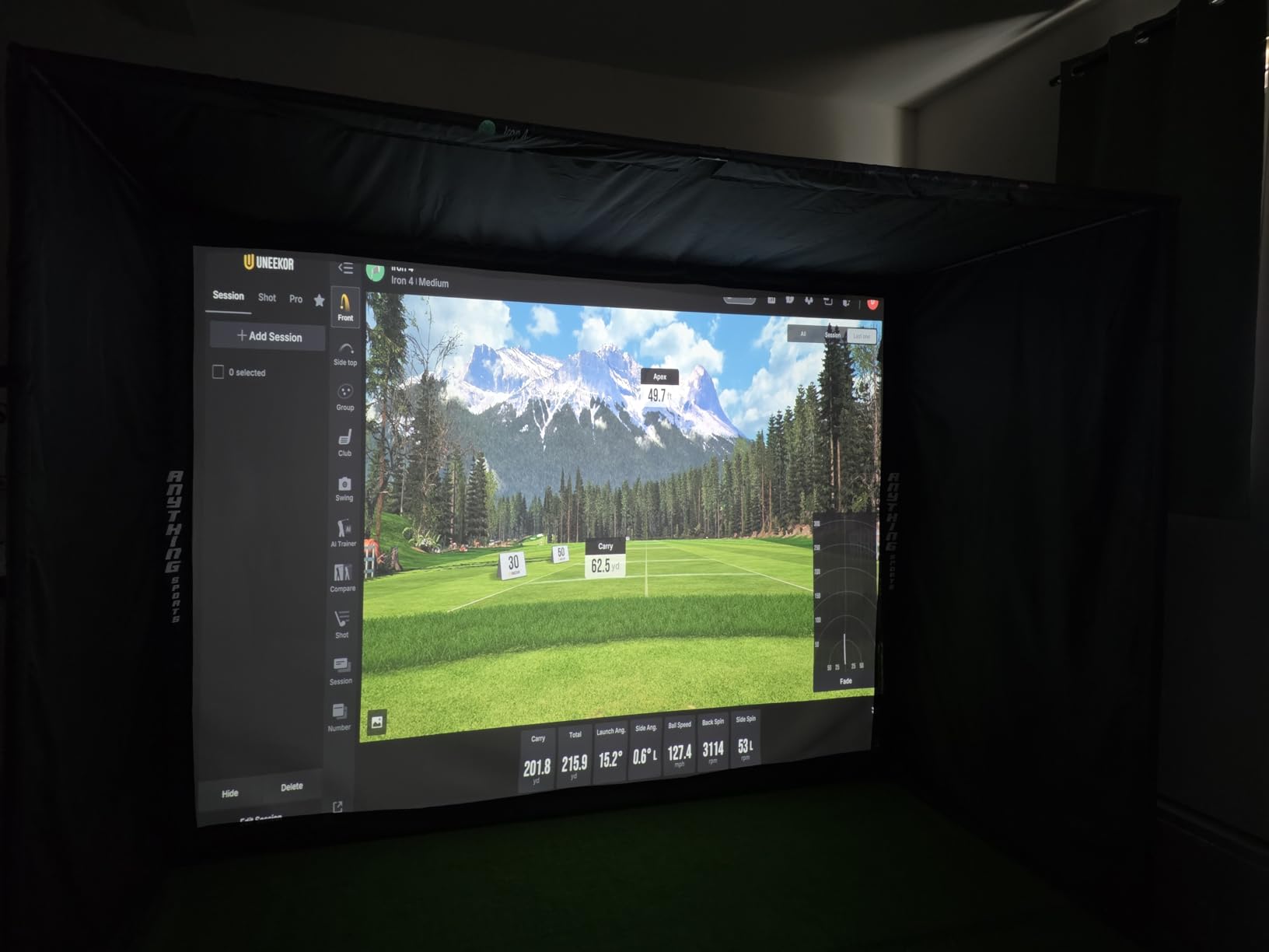 Complete Golf Simulator Enclosure Package – 4K-Ready Impact Screen with Blackout Cage, Projector Mount, Frame Poles, Side Shank Nets | Indoor & Garage Practice | Easy Setup | 12-Month Warranty customer photo 2