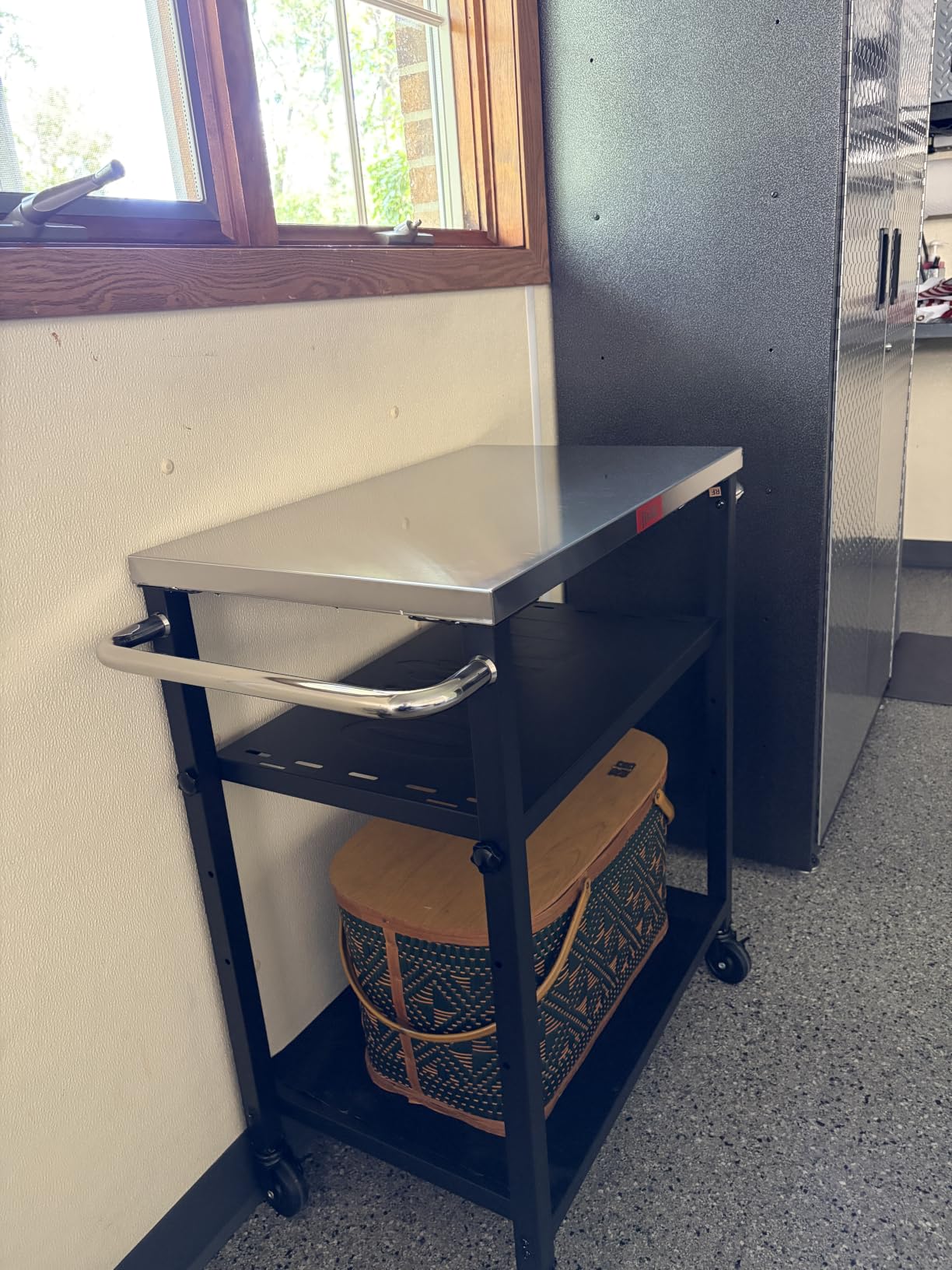 Feasto Outdoor Kitchen Island with Cabinet, 74” x 26” Rolling Grill Table customer photo 2