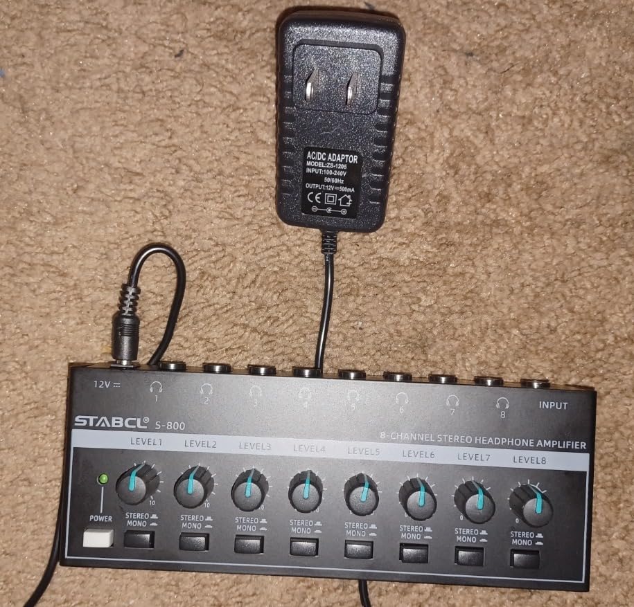 Headphone Amplifier 8 Channel, Stereo Headphone Amp with 9 Pcs 6.35mm to 3.5mm Jack, Metal Portable Studio Headphone Amp Splitter, Headphone Mixer with Mono and Stereo for Recording Studios customer photo 2