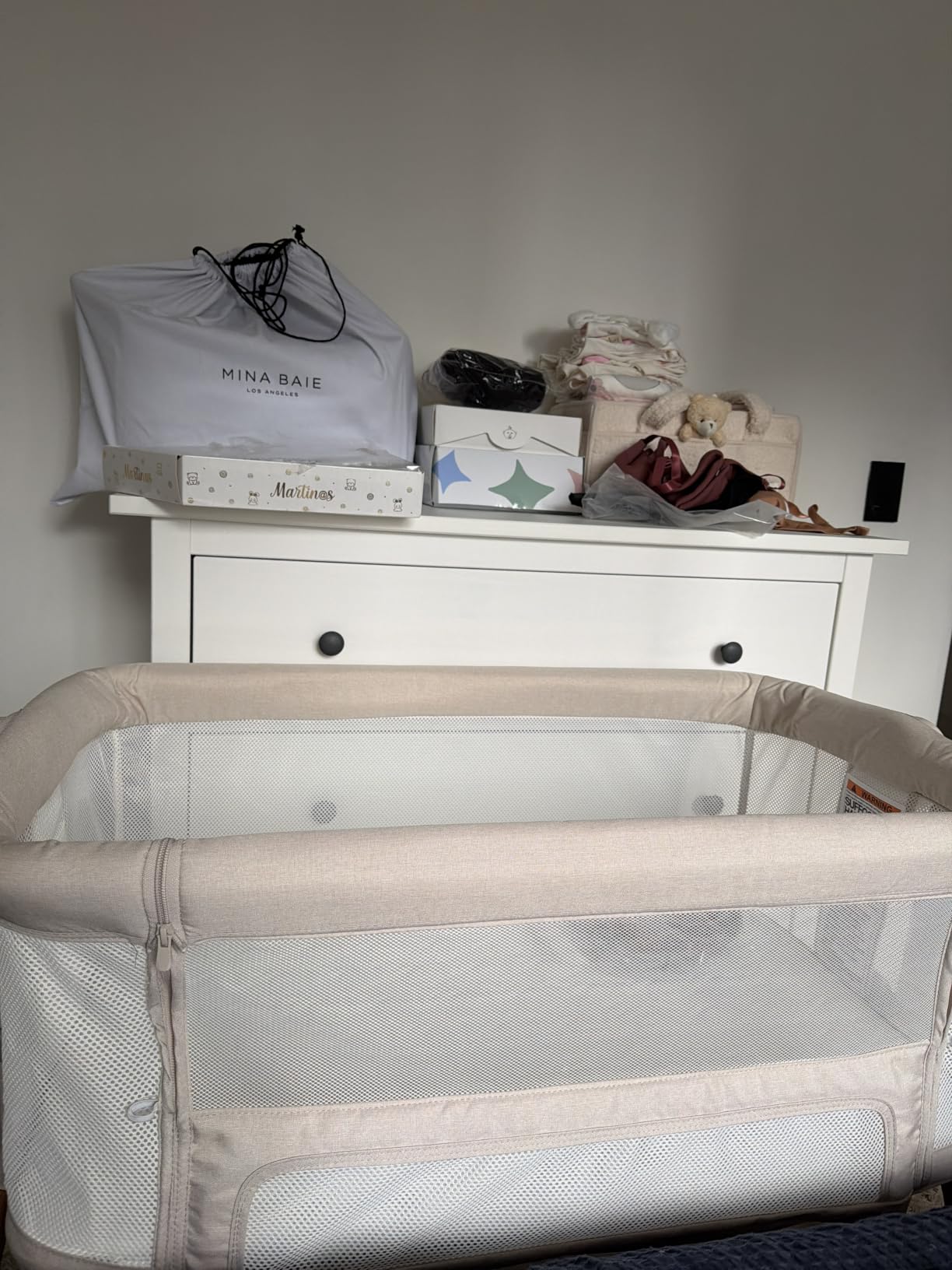 BabyBond Bassinet Bedside Crib, Stable and Secure Crib for Newborns, Beige customer photo 1