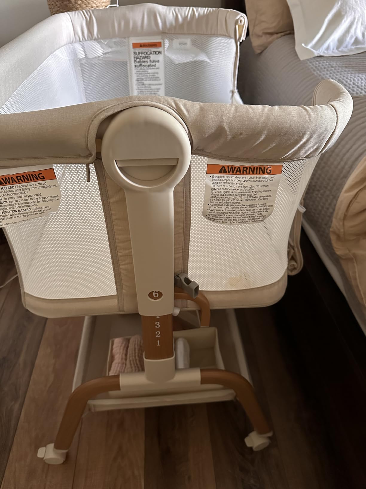 BabyBond Bassinet Bedside Crib, Stable and Secure Crib for Newborns, Beige customer photo 2