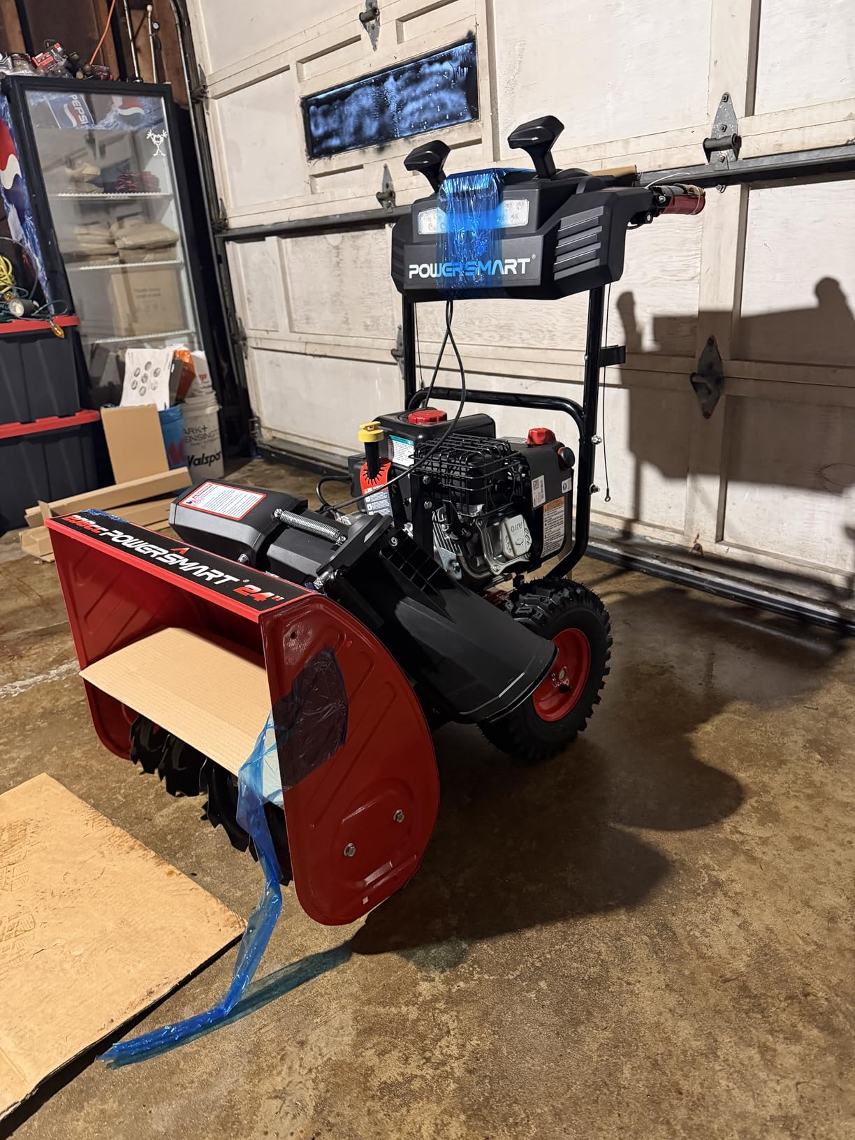 PowerSmart 24-Inch Gas Snow Blower with 212cc Engine, Electric Start, and 6 Forward/2 Reverse Speeds, Two-Stage, Self-Propelled Snow Blower with LED Lights customer photo 1