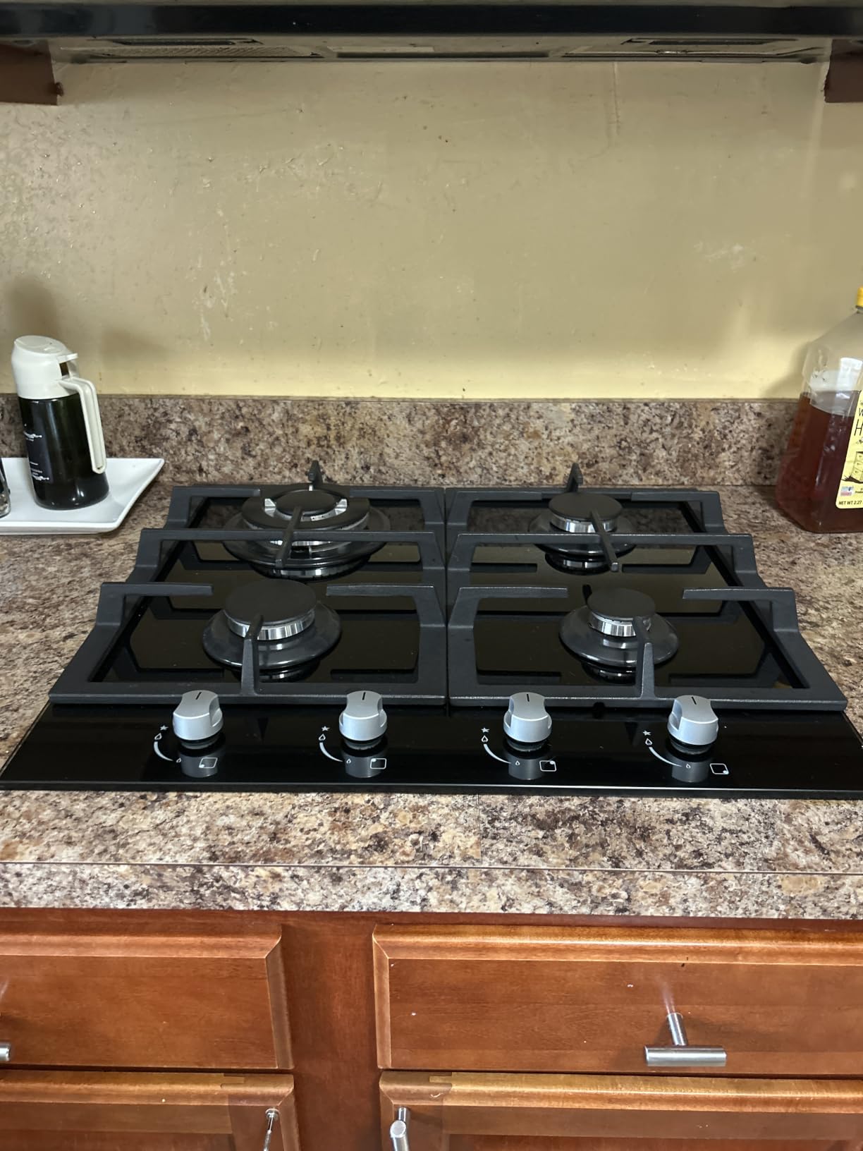 Gas Cooktop 30 Inch, Amzgachfktch 5 Burners Propane Stove, Built-in NG/LPG Convertible Gas Stove Top, Black Tempered Glass Propane Cooktop with Thermocouple Protection customer photo 2